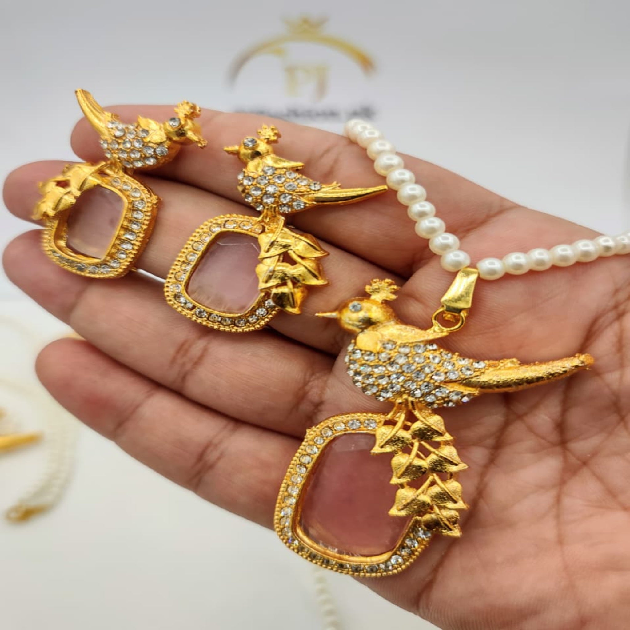 Peacock Locket Set (FDL65)