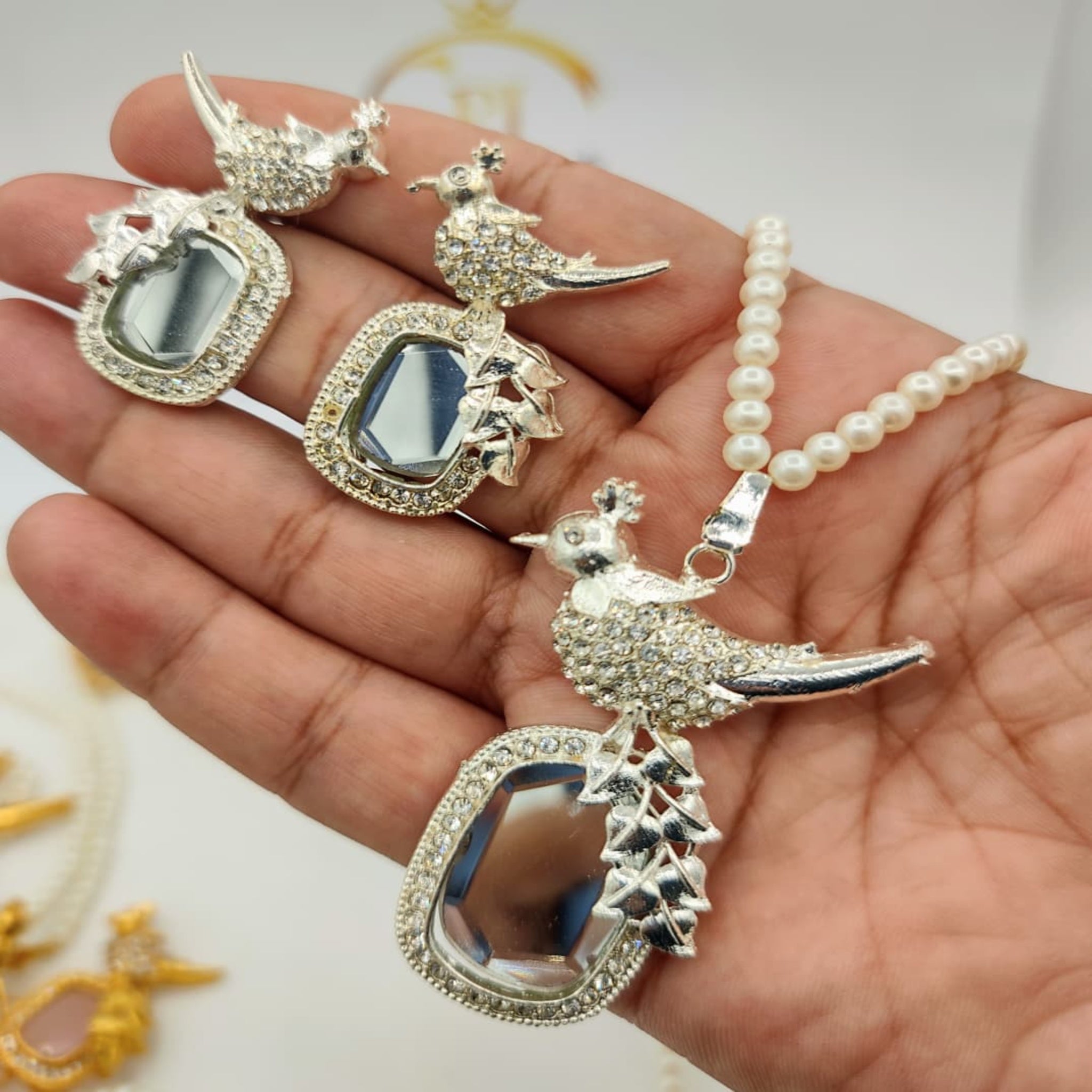 Peacock Locket Set (FDL65)