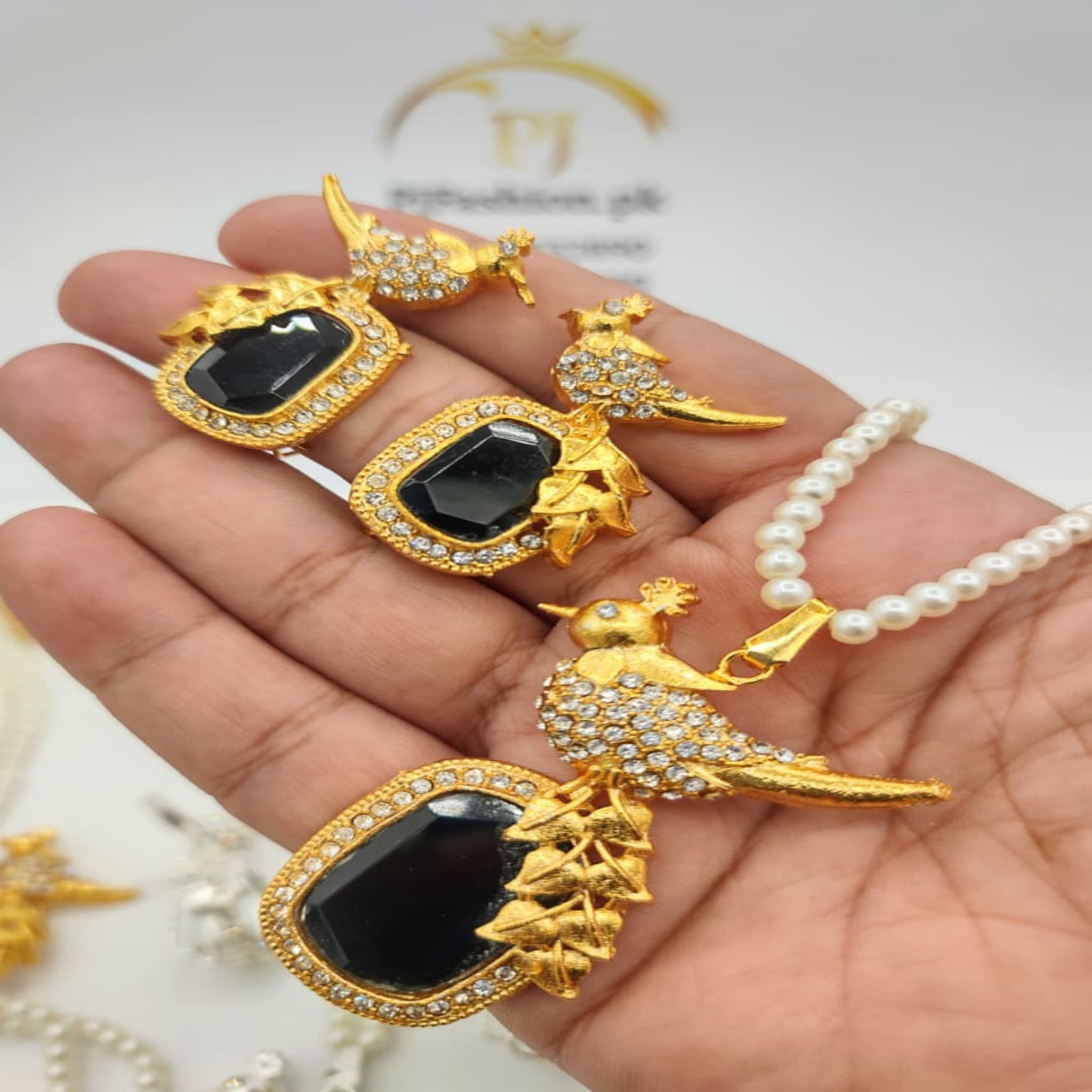 Peacock Locket Set (FDL65)