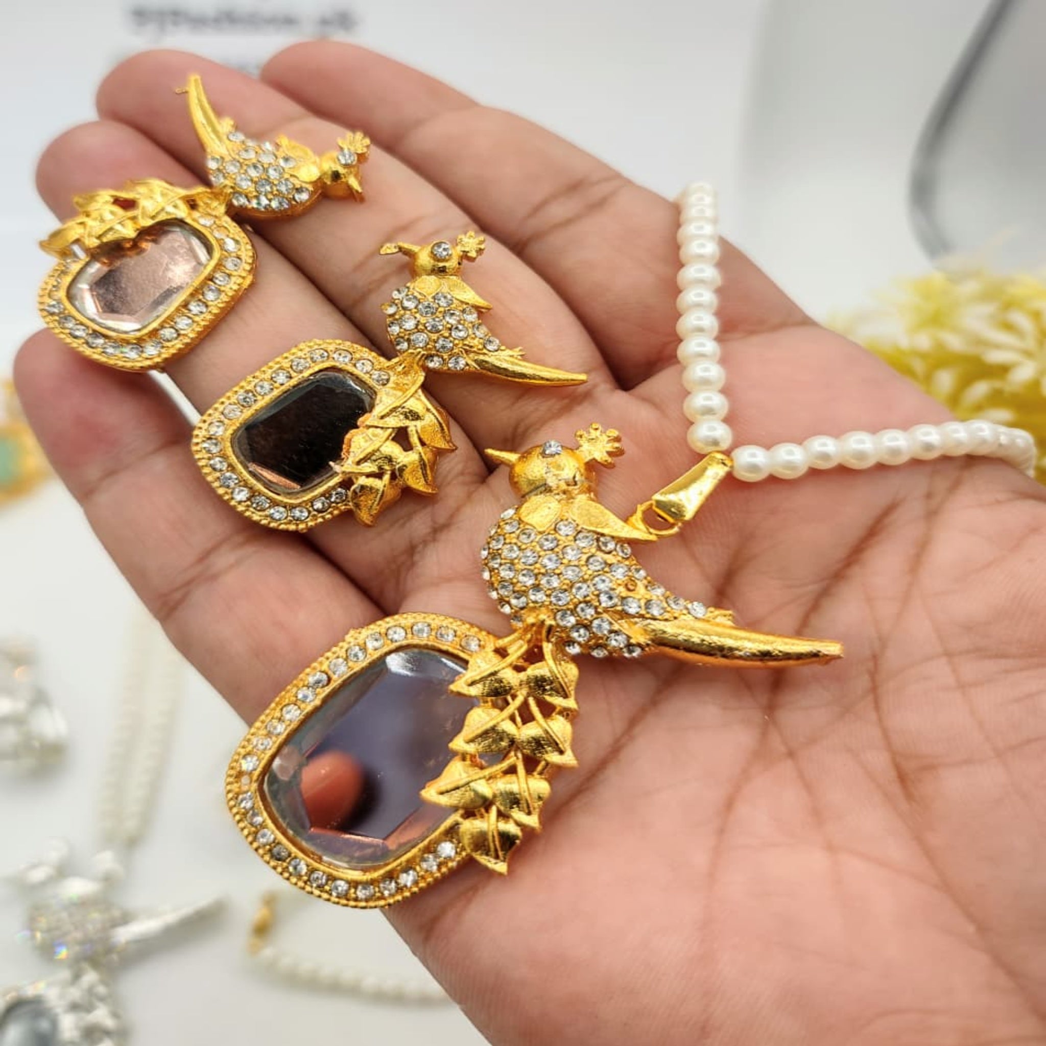 Peacock Locket Set (FDL65)