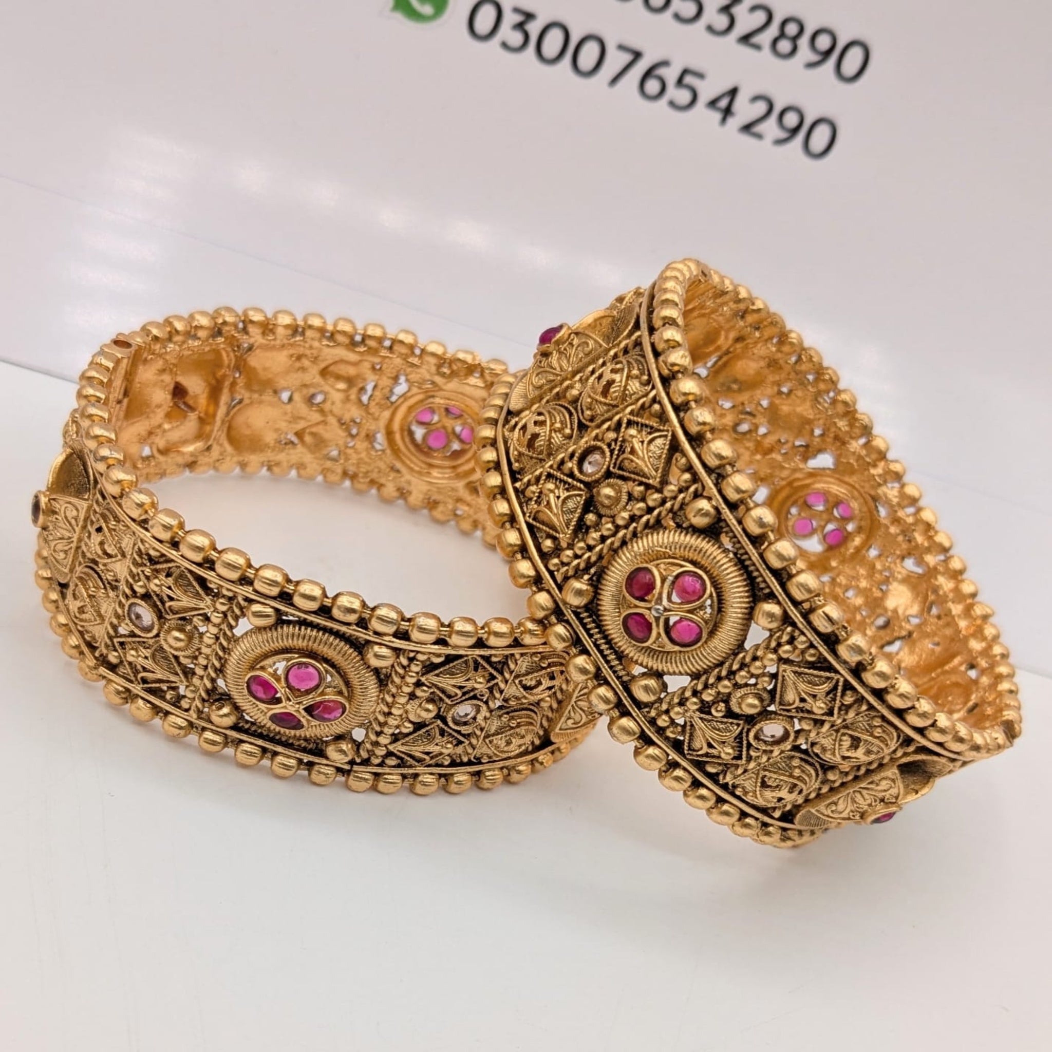 Decent Design Fancy 2 Pc Rajwari Kara (FSKB125)