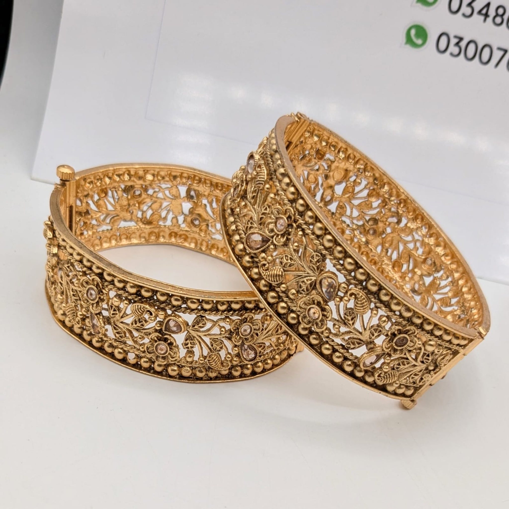 Golden Rajwari 2 Pc Kara (FSKB129)