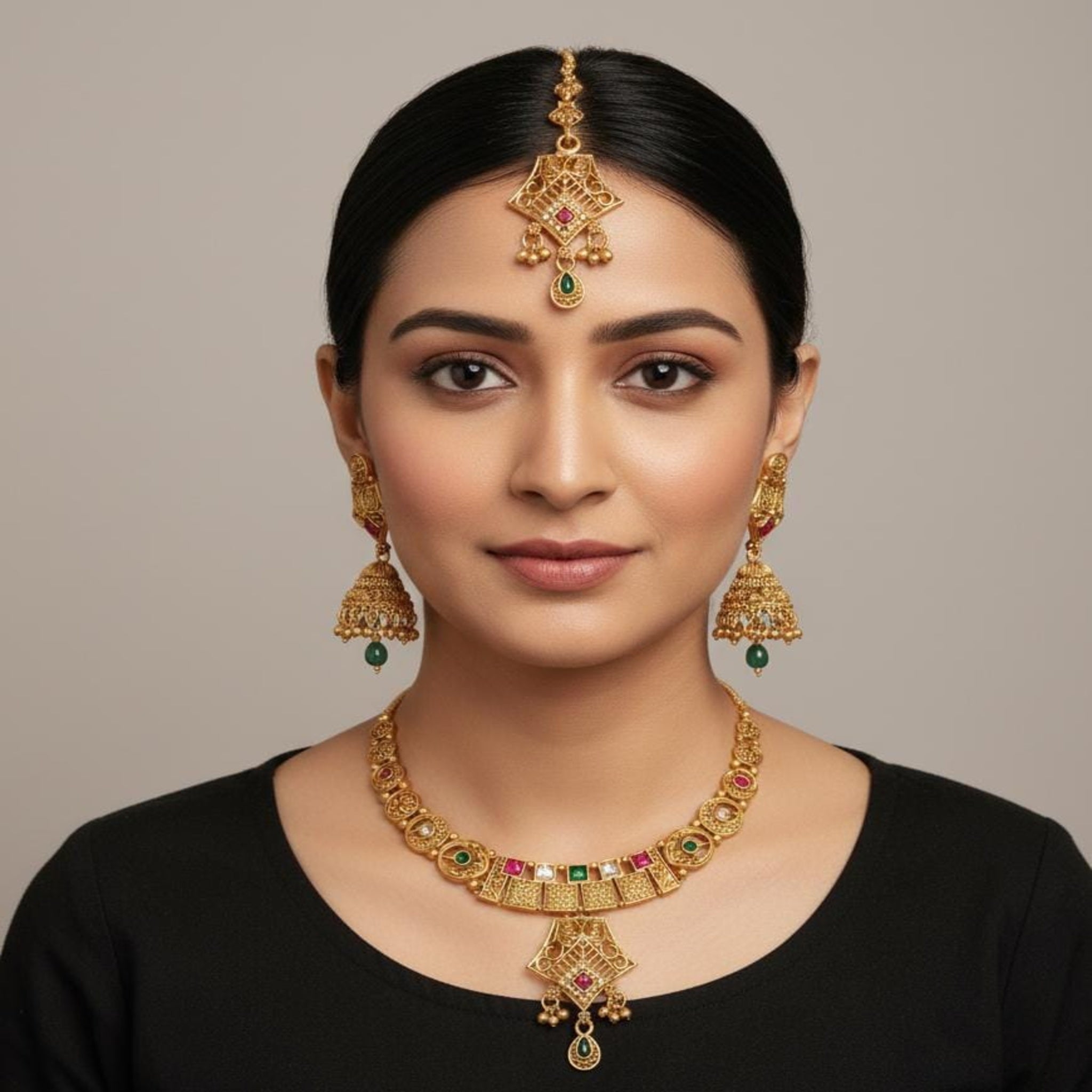 Elegant Rajwari Necklace (FDN128)