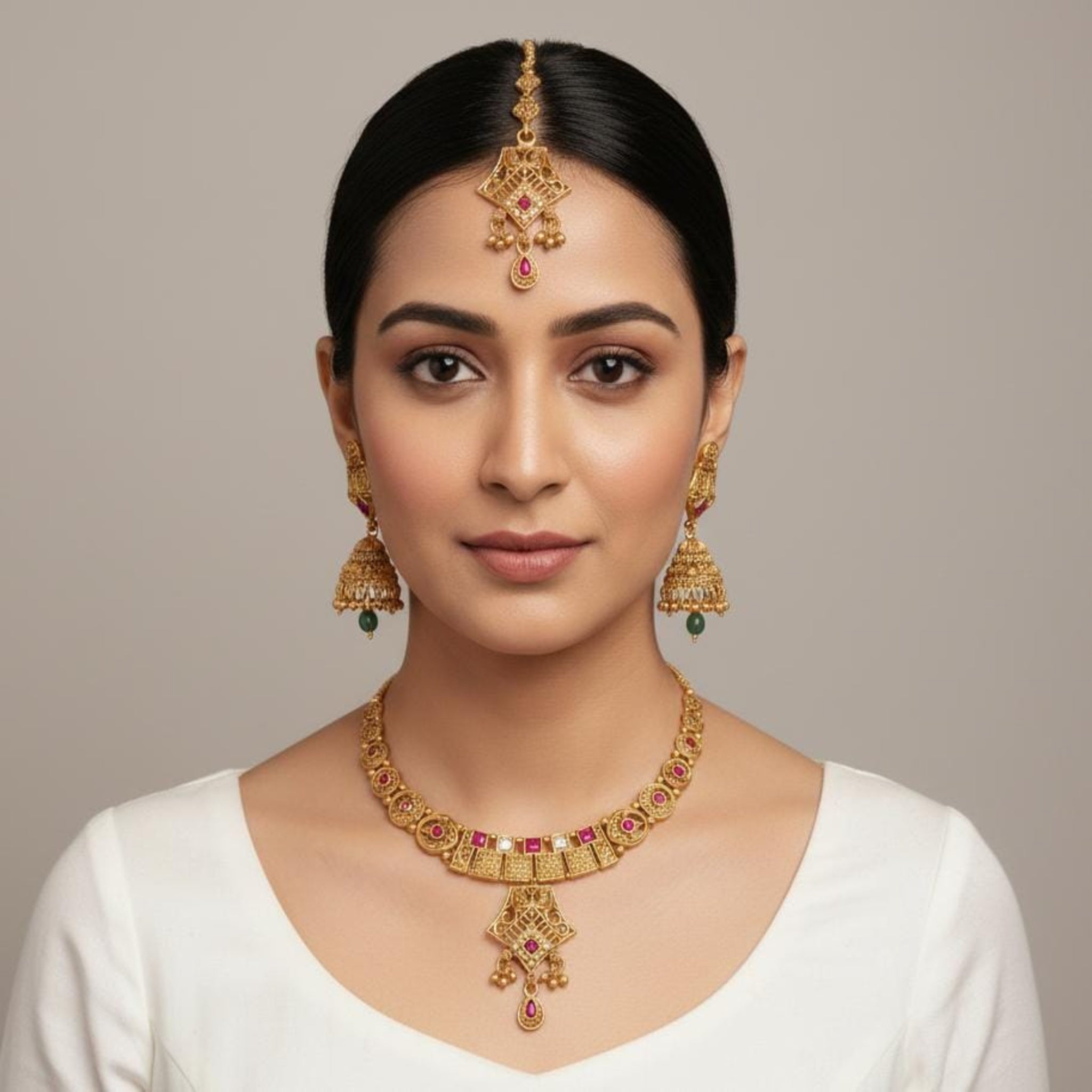 Elegant Rajwari Necklace (FDN128)