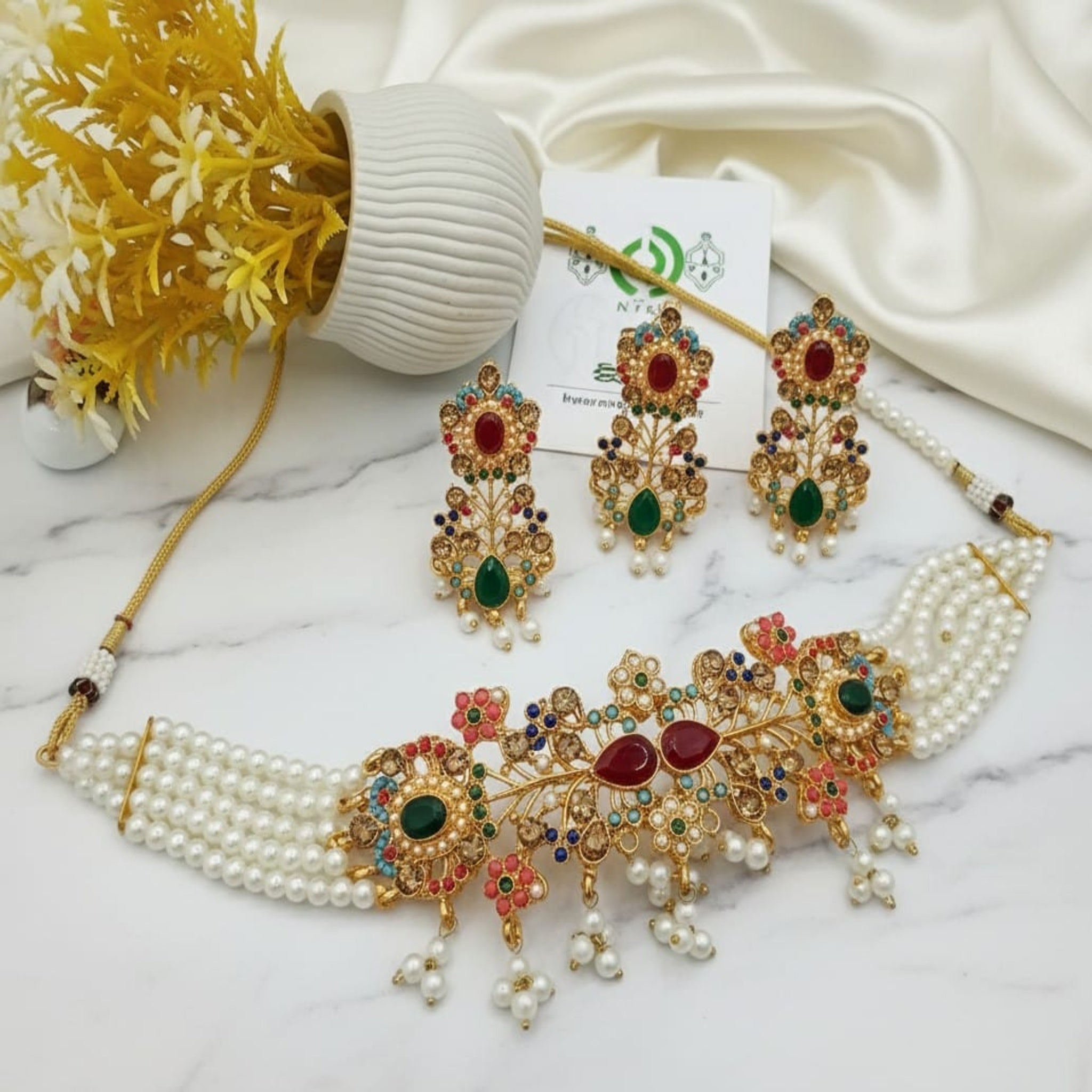 Trendy Multi Choker Necklace Set (FDN122)