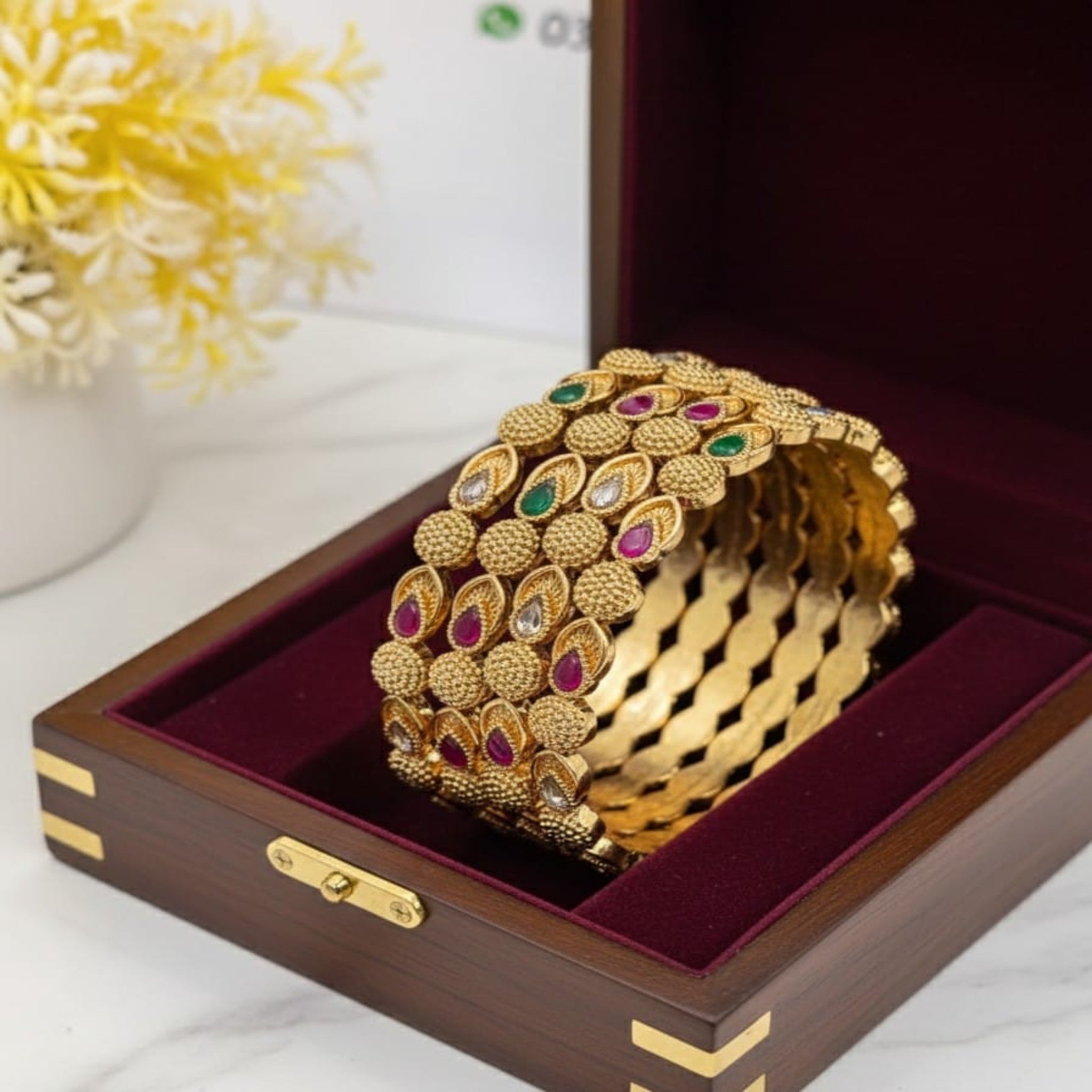 Rajwari 4 Pc Elegant Bangles (FSB85)