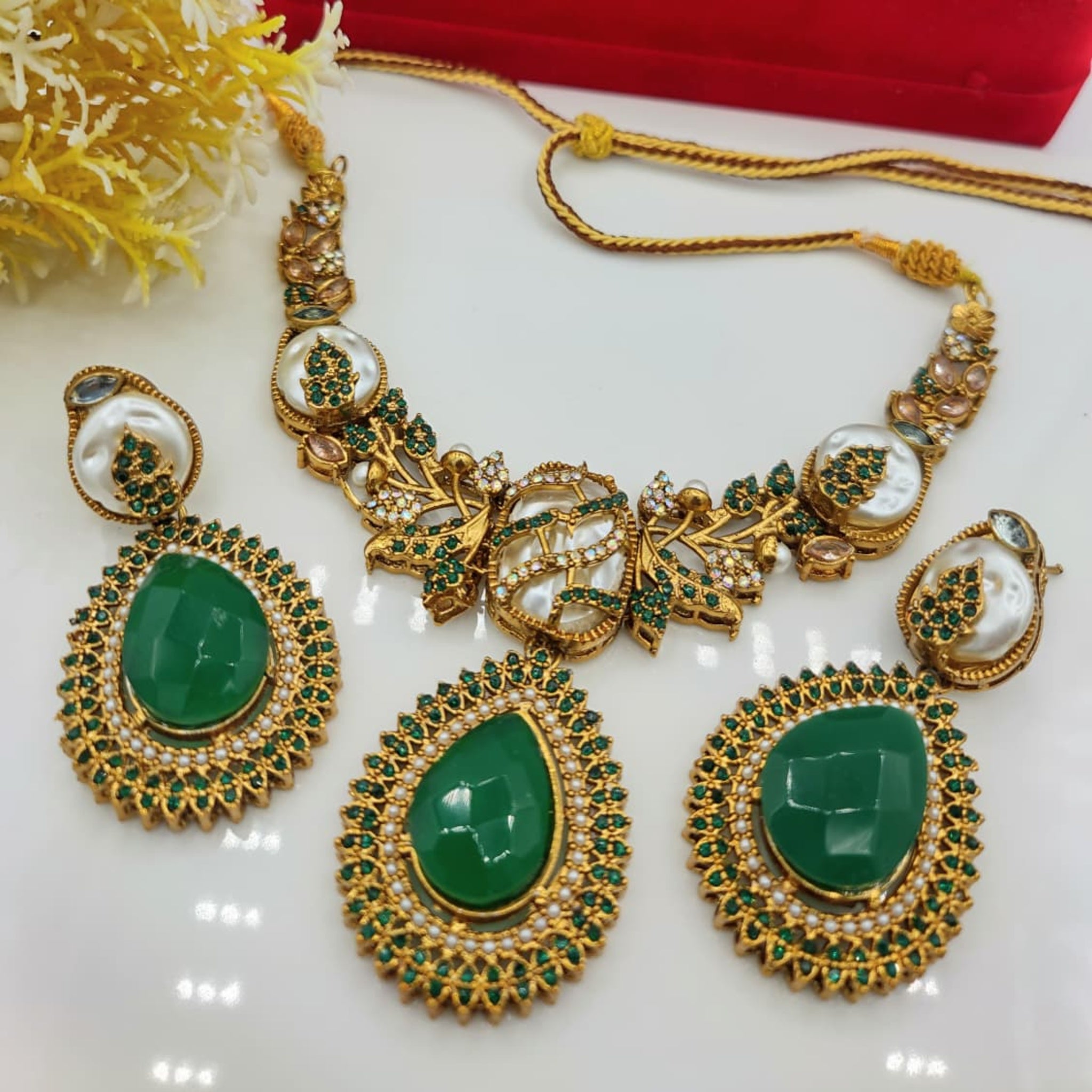 3D Kundan Elegant Necklace Set (FDN129)