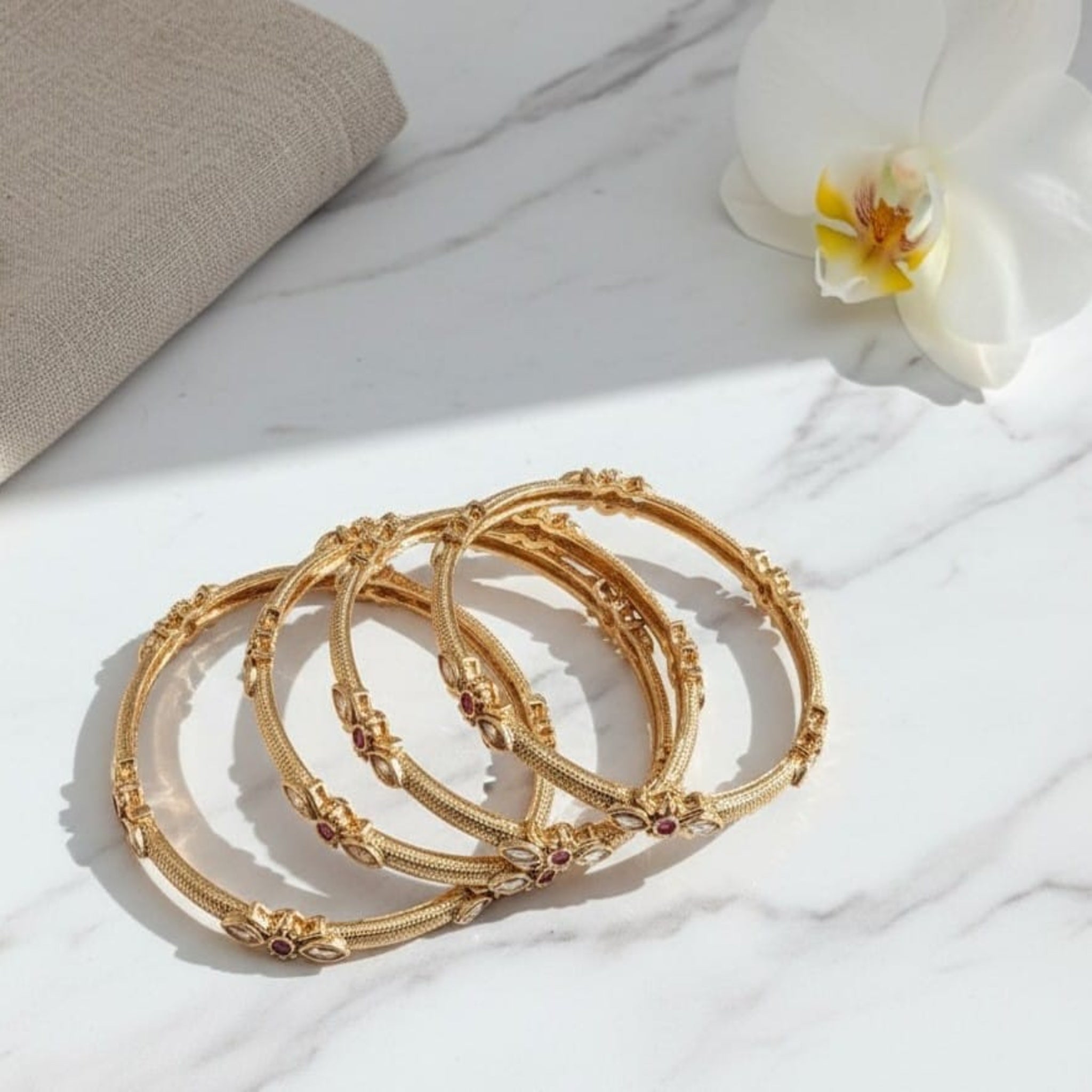 Rajwari 4 Pc Elegant Bangles (FSB86)