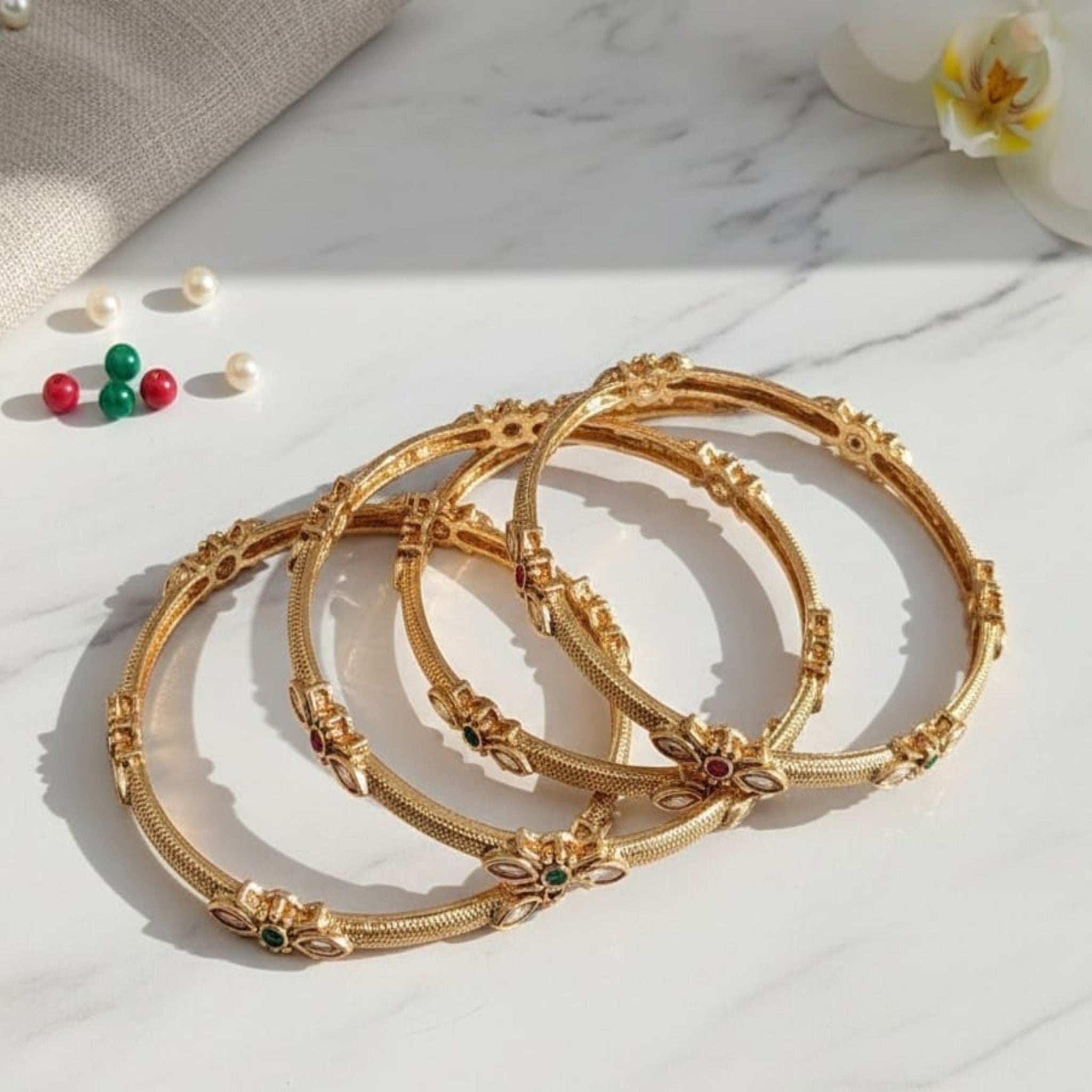 Rajwari 4 Pc Elegant Bangles (FSB86)