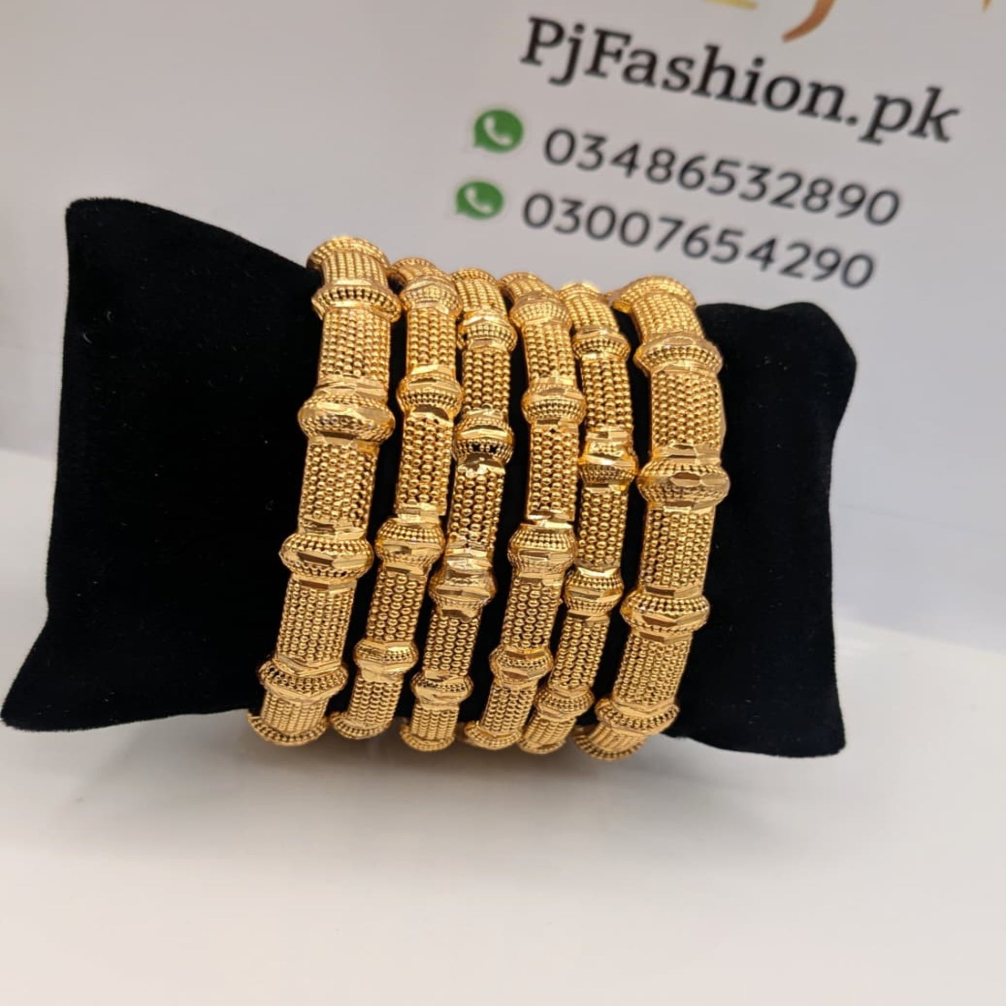 Golden 6 Pc Bangles (FSB87)