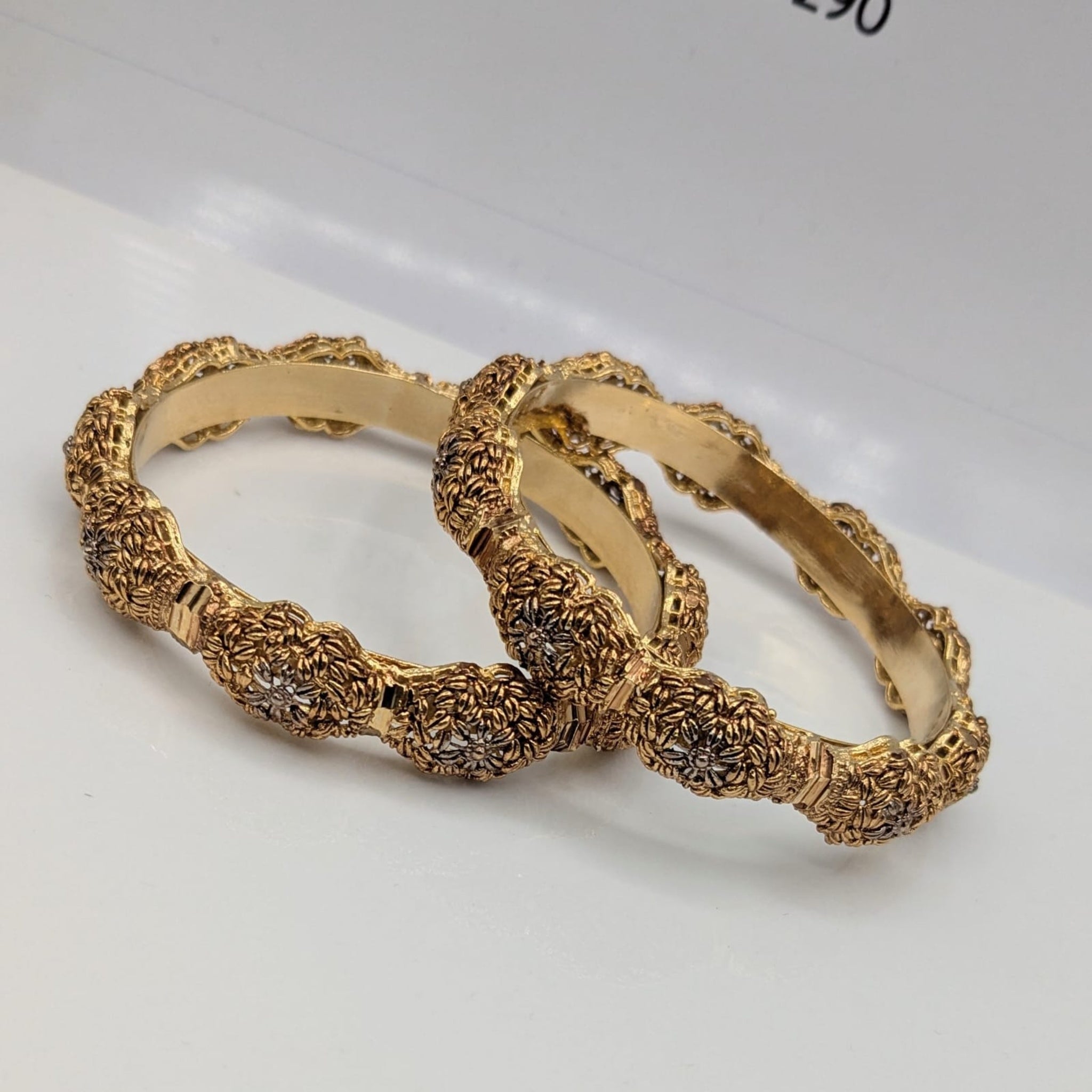 RP Gold Plated 2 Pc Bangles (FSB91)