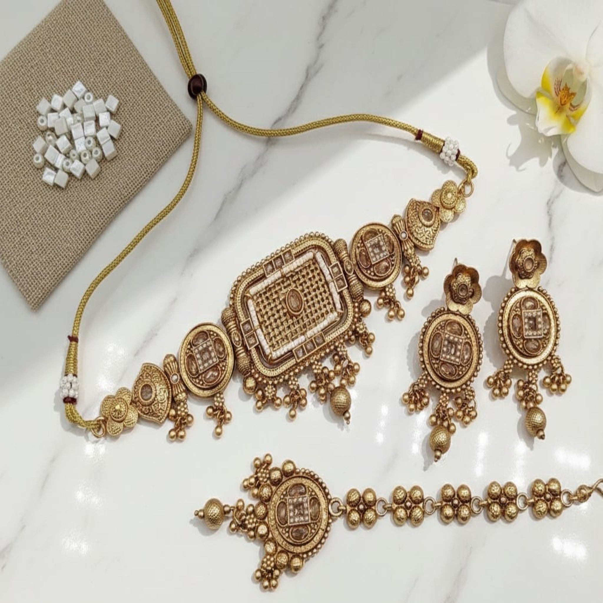 Rajwari Choker Necklace Set (FDN132)