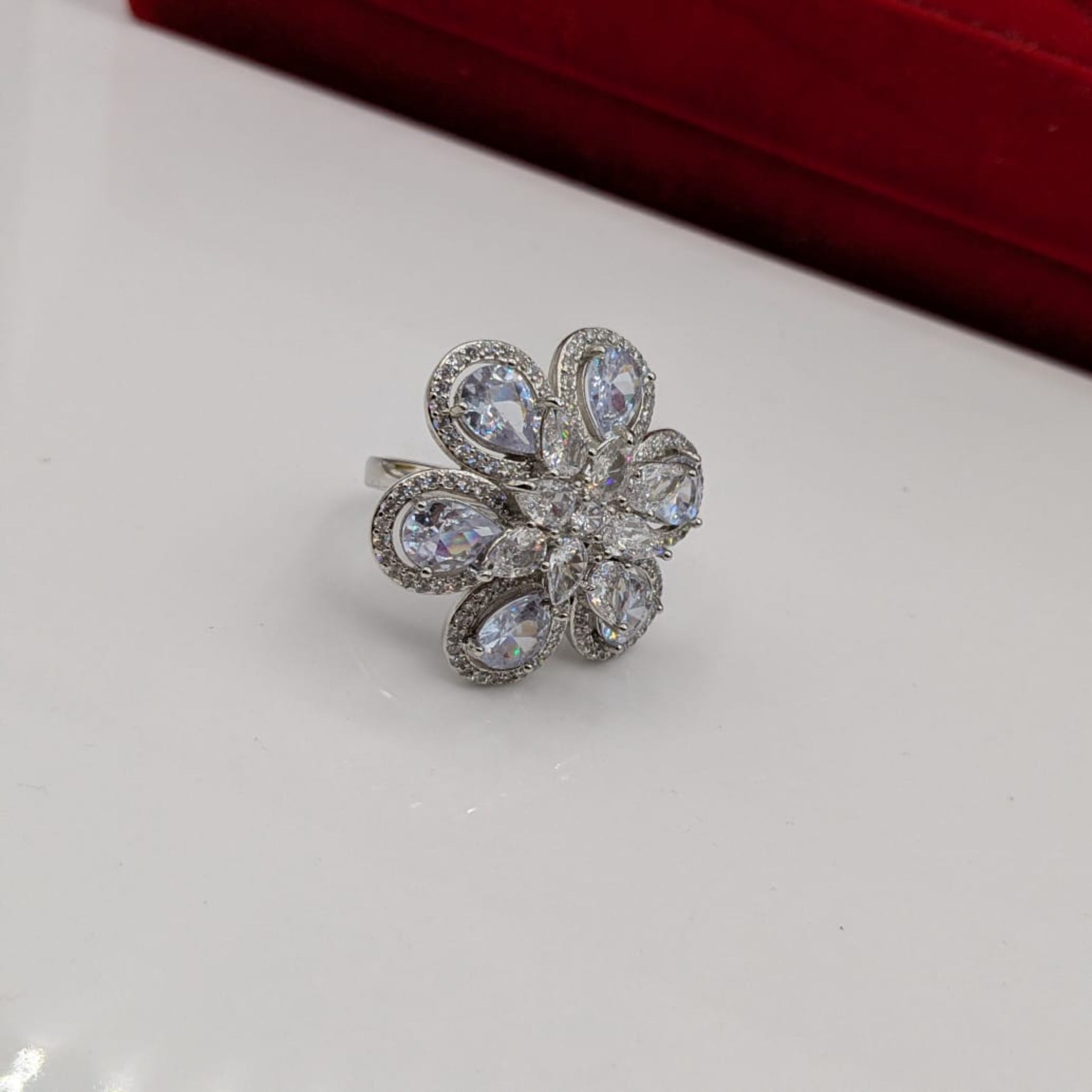 Flower Style Karrat AD Ring (FSR124)