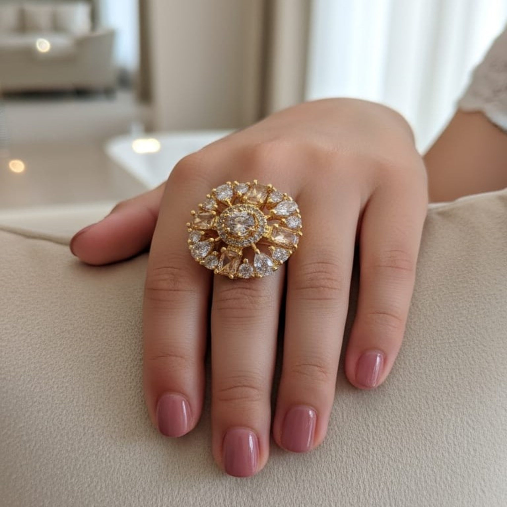 Elegant AD Zircon Ring (FSR140)