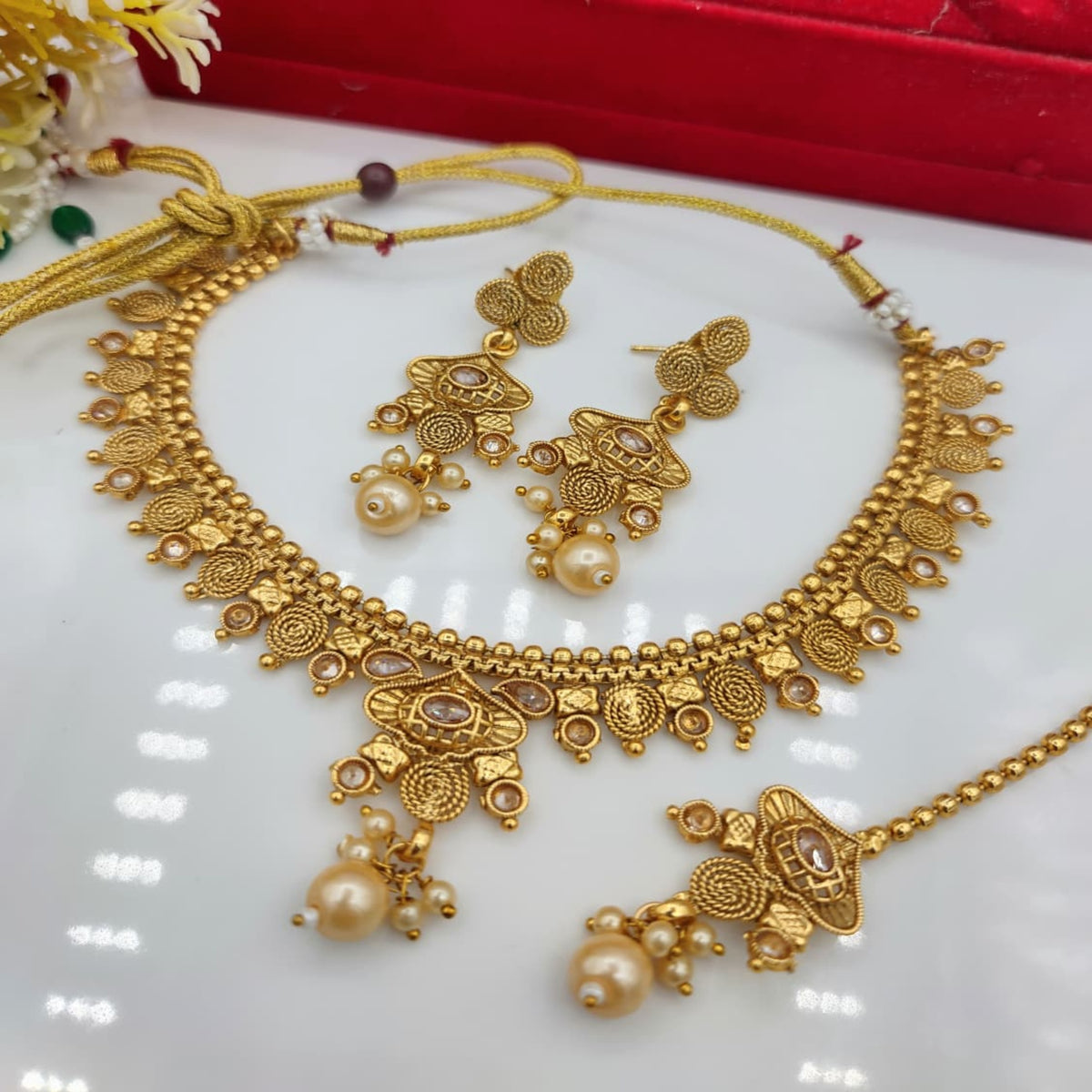 Elegant Rajwari Necklace Set (FDN134)
