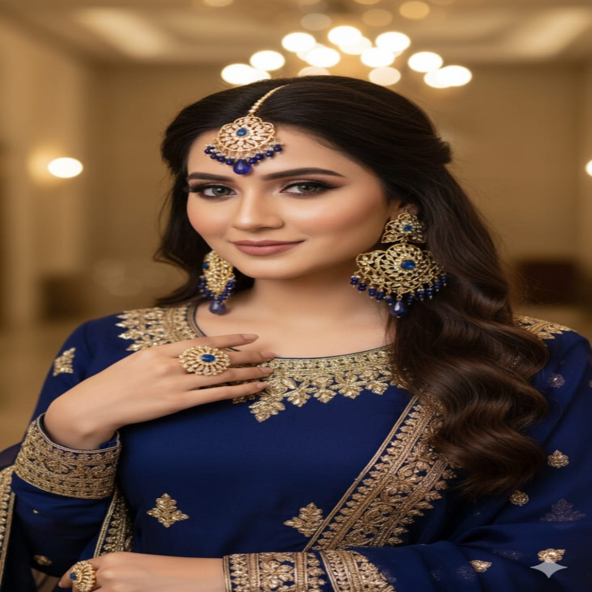 Fancy Stone Work Bindia Set