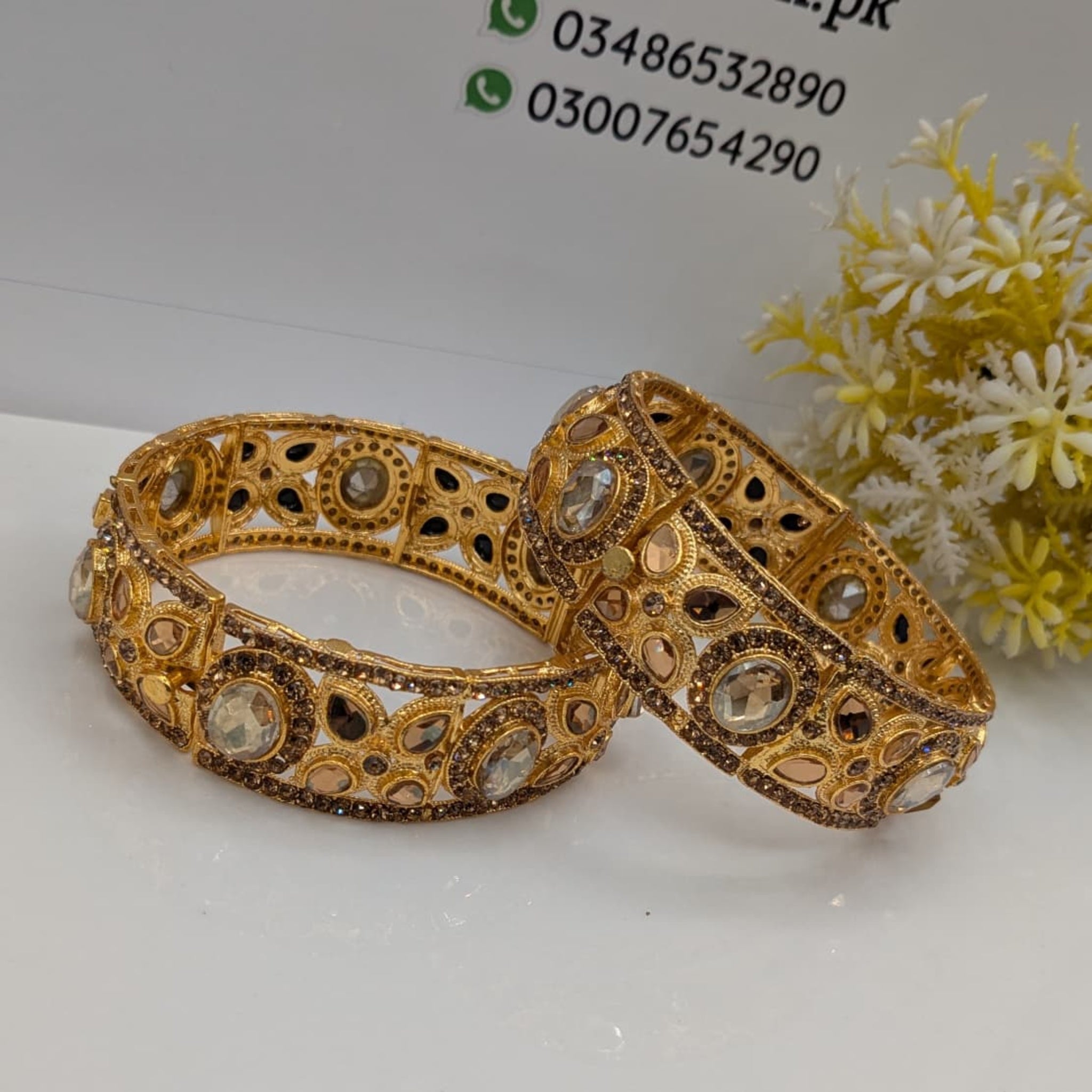 2 Pc Elegant Kara Set openable (FSKB144)