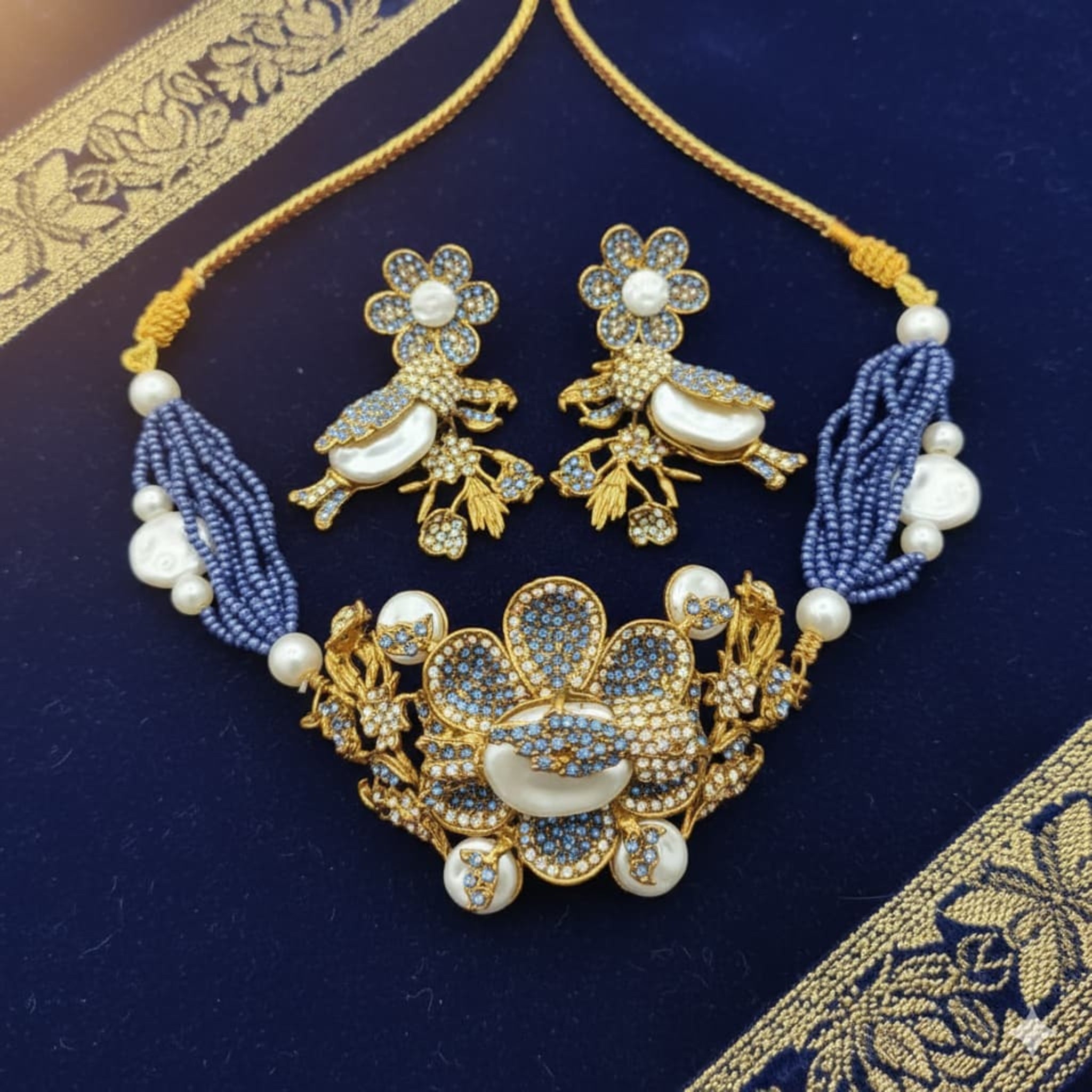 Turkish Elegant Choker Necklace Set (FDN141)