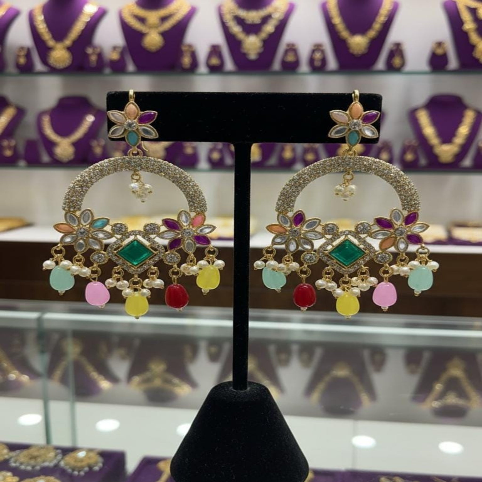 Fancy Beaded Ear Rings (FSE167)