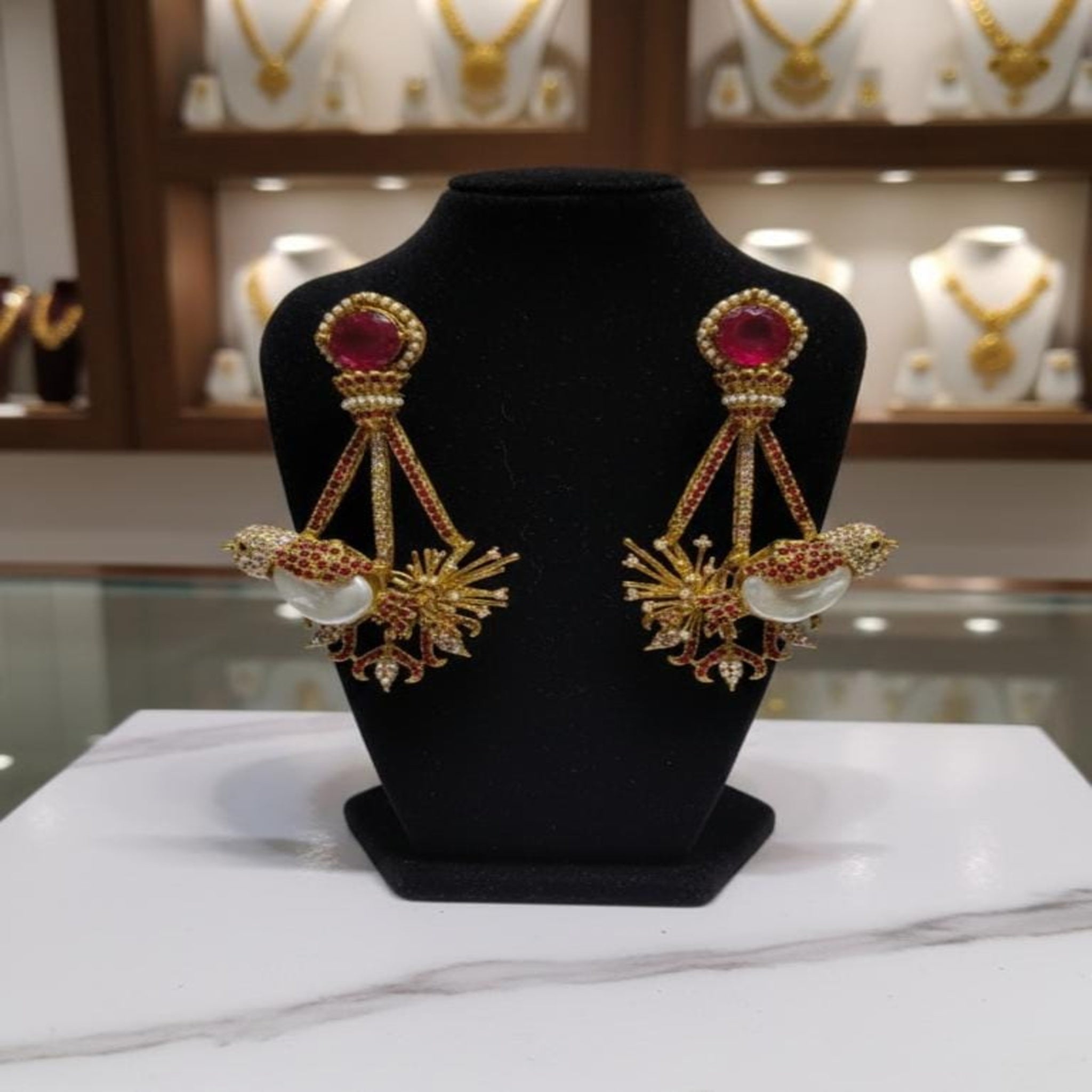 Stylish Turkish Kundan Ear Rings (FSE172)