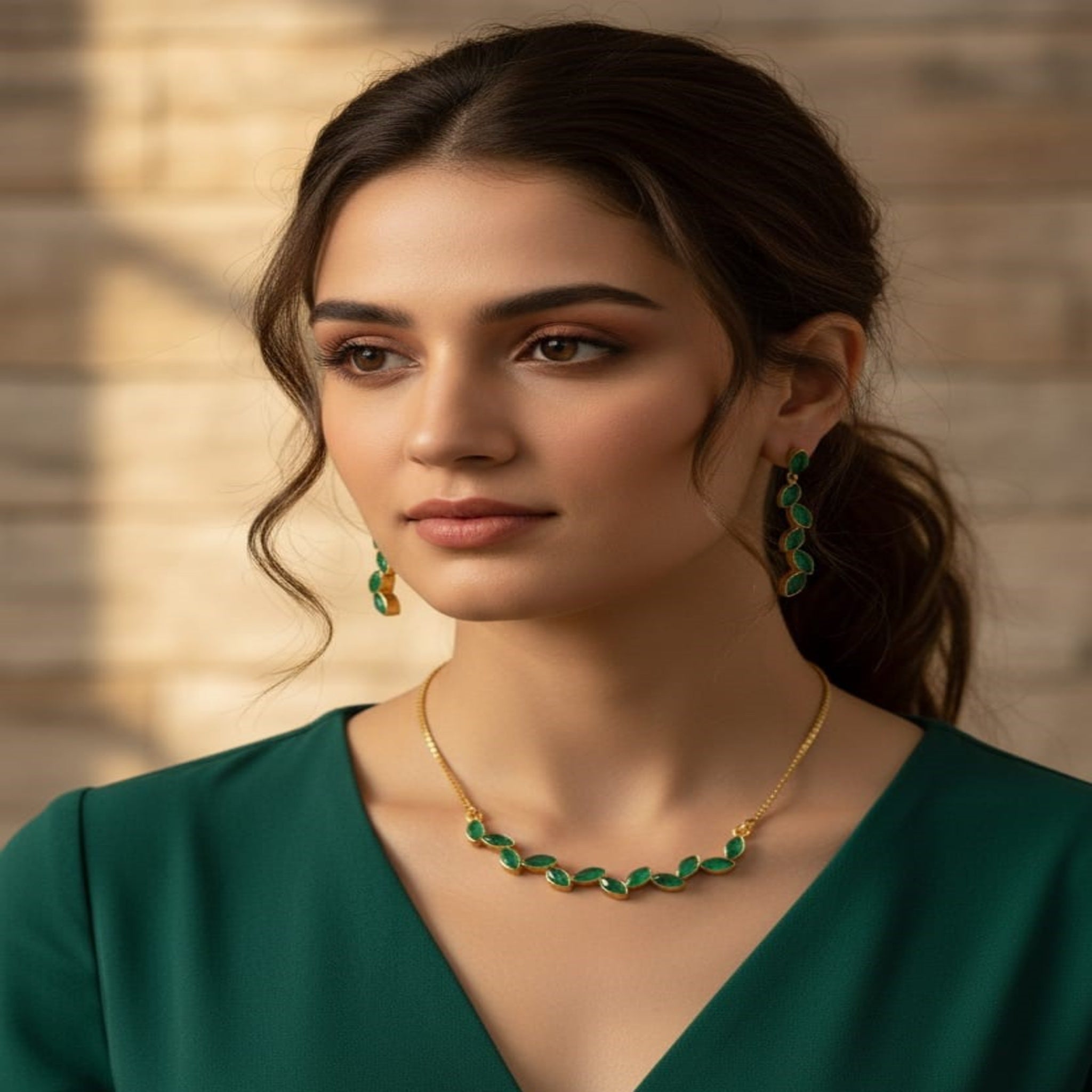 Stylish Liner Necklace Set (FDN154)