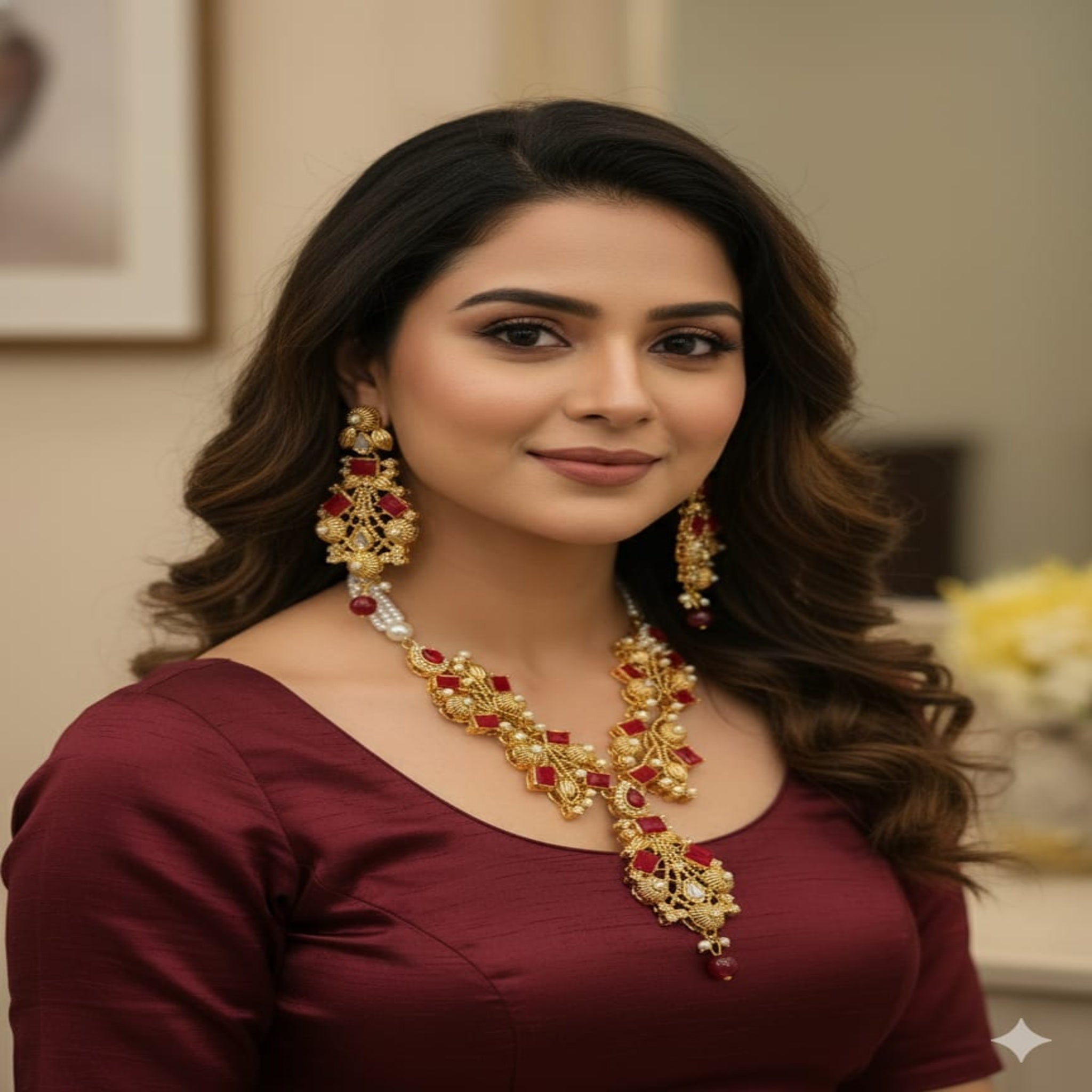 Kundan Stylish Maala Set (FDM101)