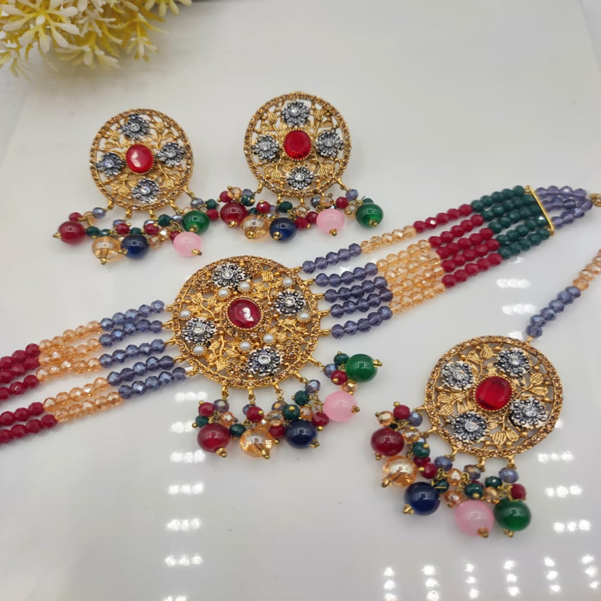 Multi Choker Necklace Set (FDN171)