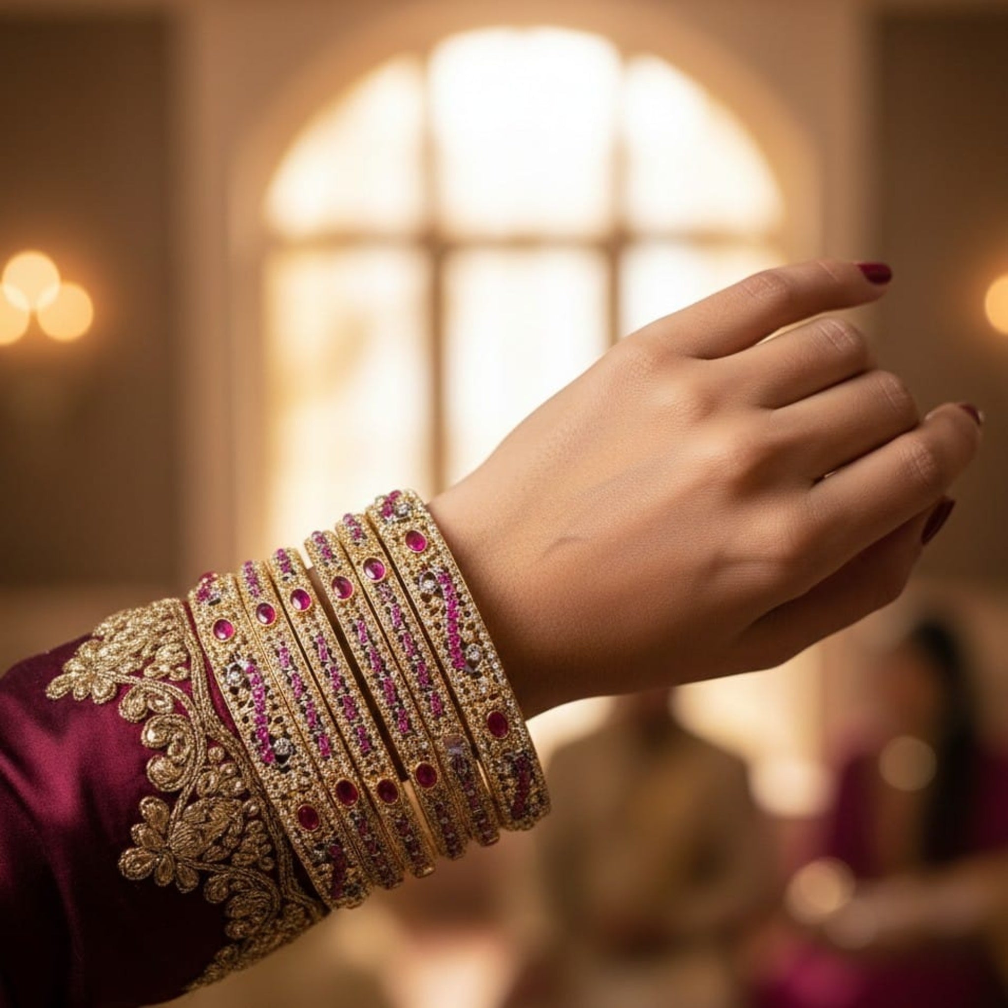 Luxury Fancy 6 Pcs Bangles (FSB100)