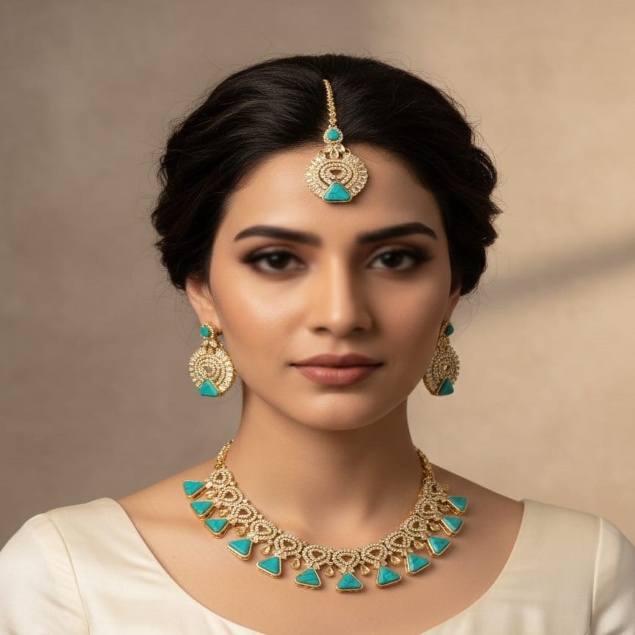 Golden Beautiful Necklace (FDN174)