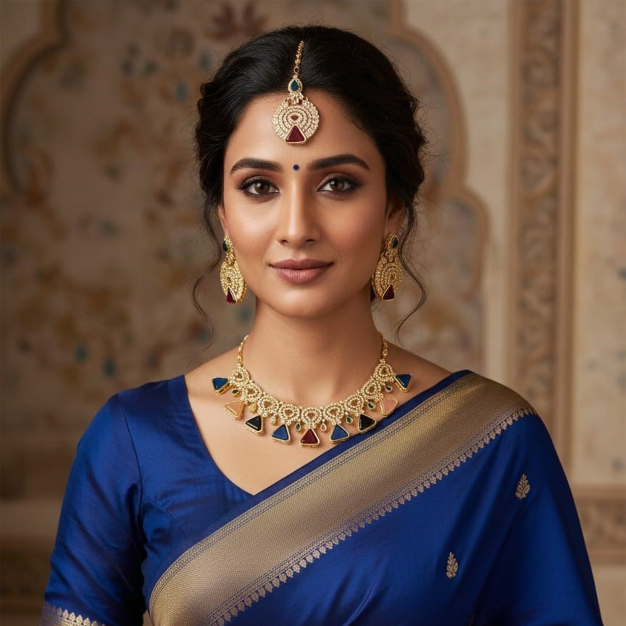 Golden Beautiful Necklace (FDN174)