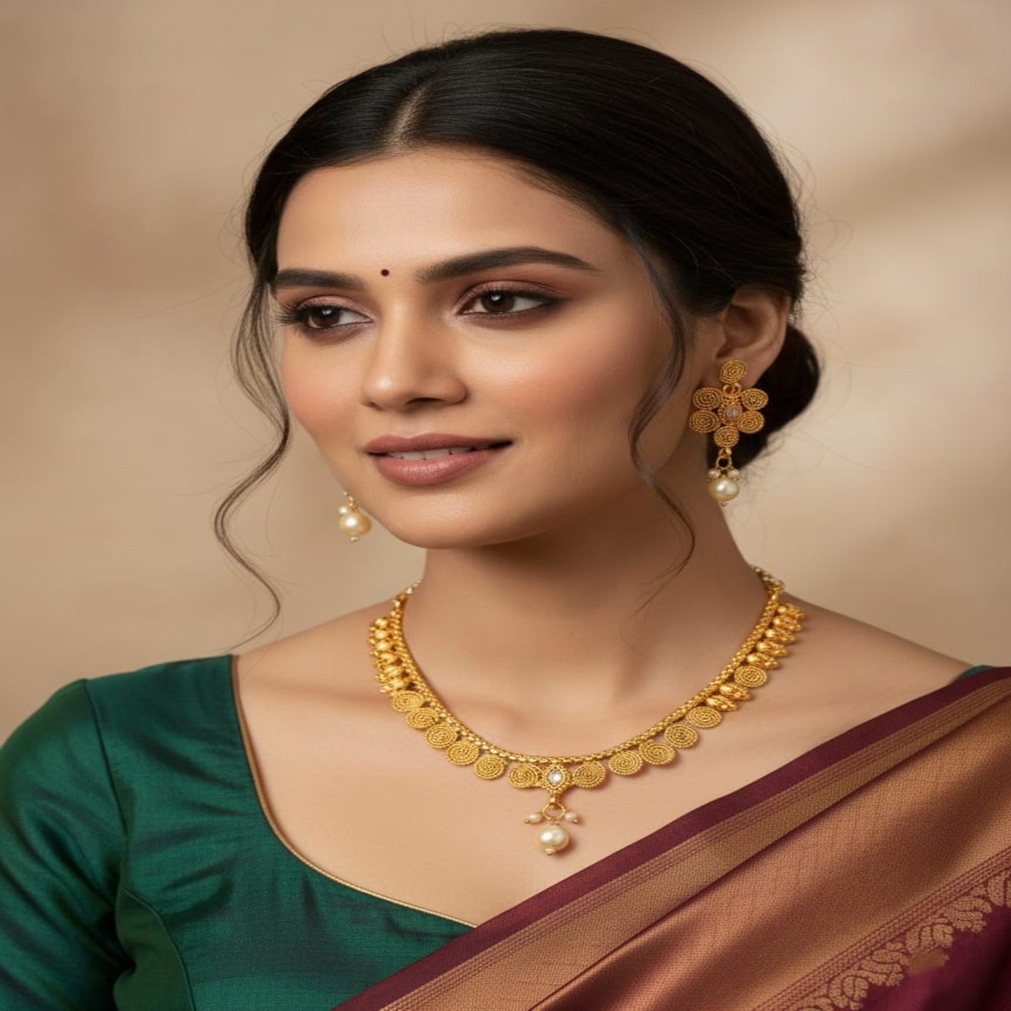 Rajwari Antique Necklace Set (FDN202)