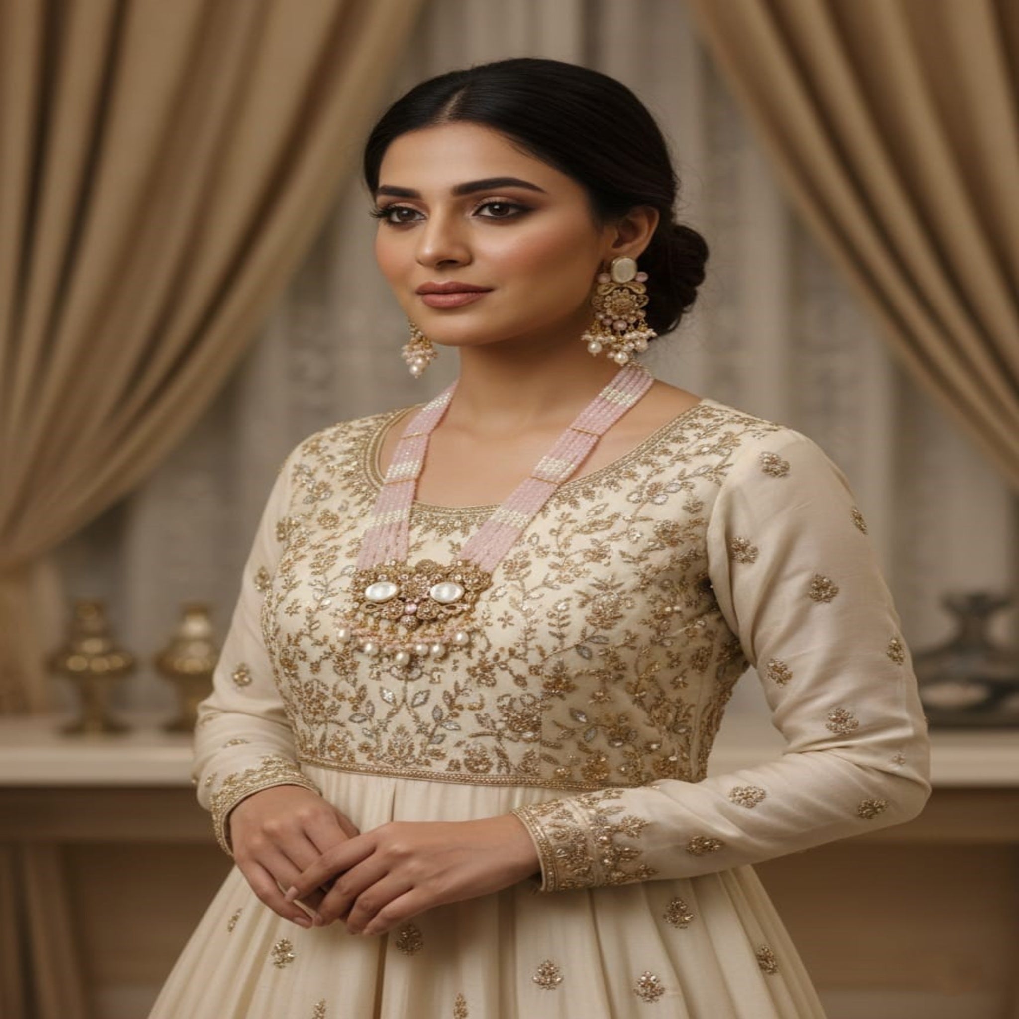 Royal Multi-Layer Pearl Mala (FDM114)