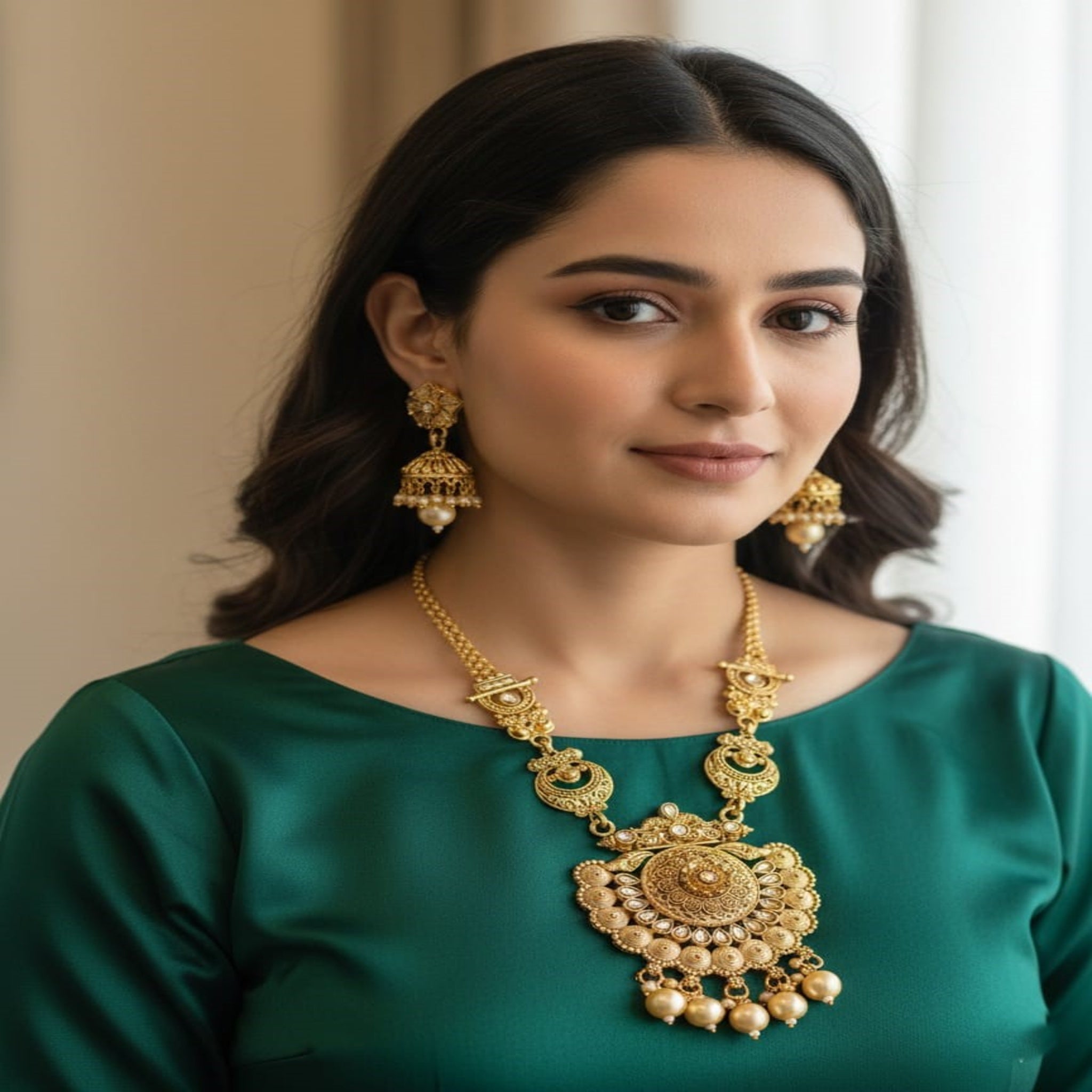 Antique Gold-Plated Rajwari Maala (FDM119)