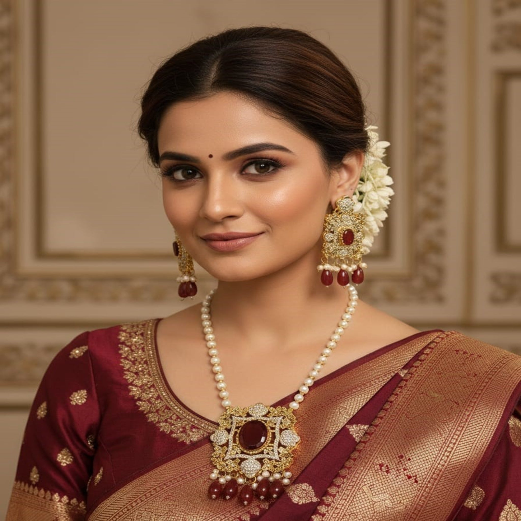 Royal Gold-Plated Maala Set (FDM120)