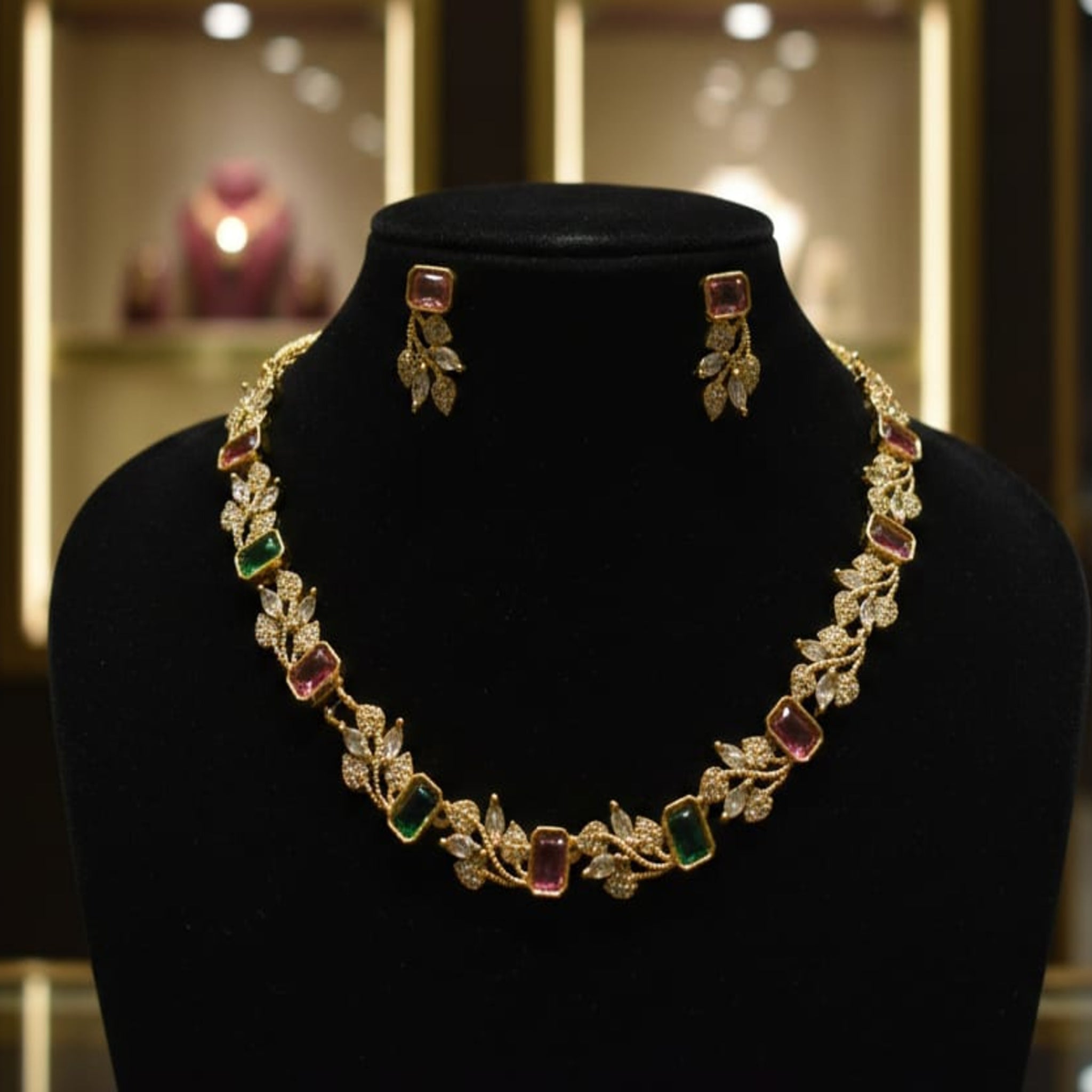 Royal White Enamel & Gold-Plated Karrat Necklace (FDN223)