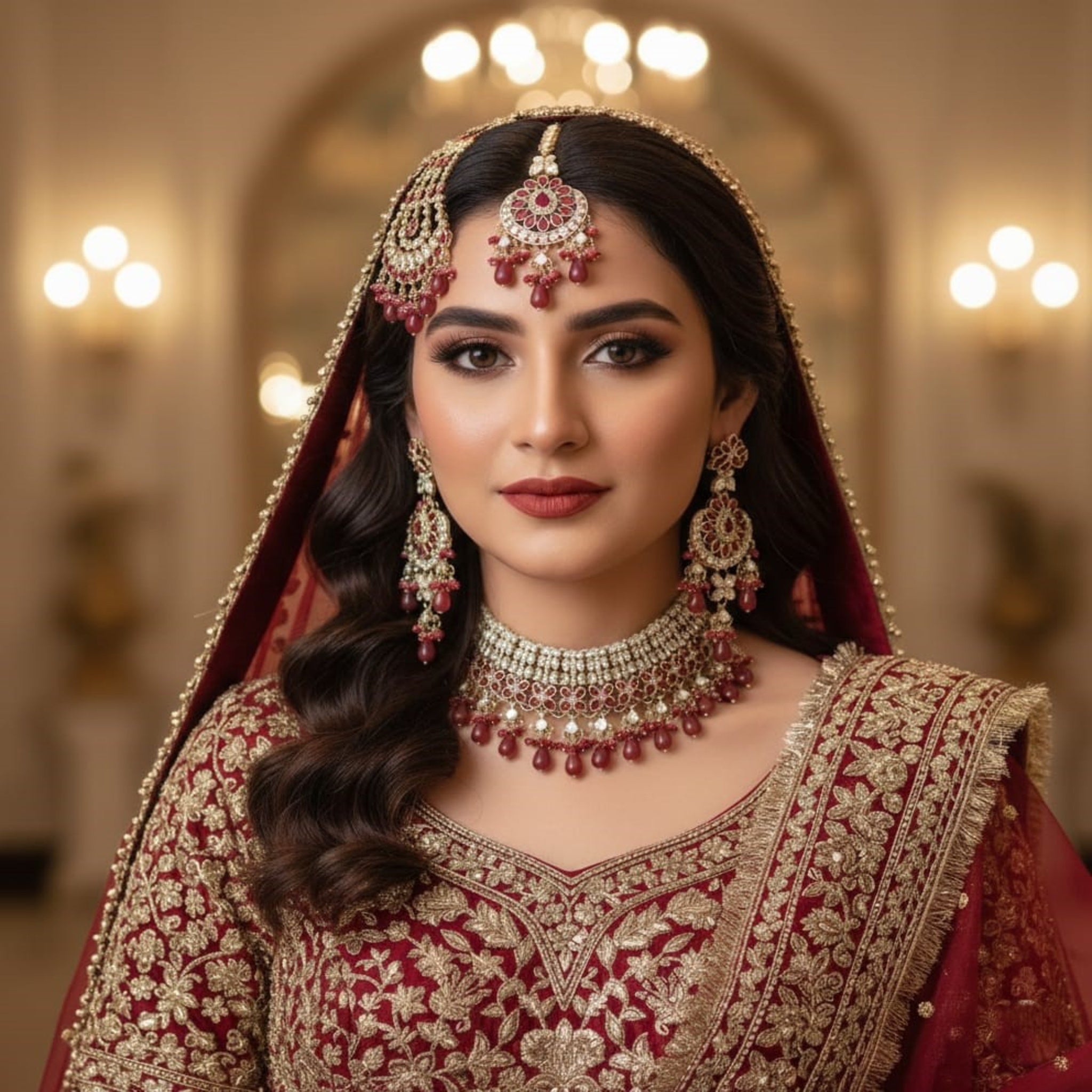 Premium Silver-Plated Zircon Bridal Set (FDBN109)