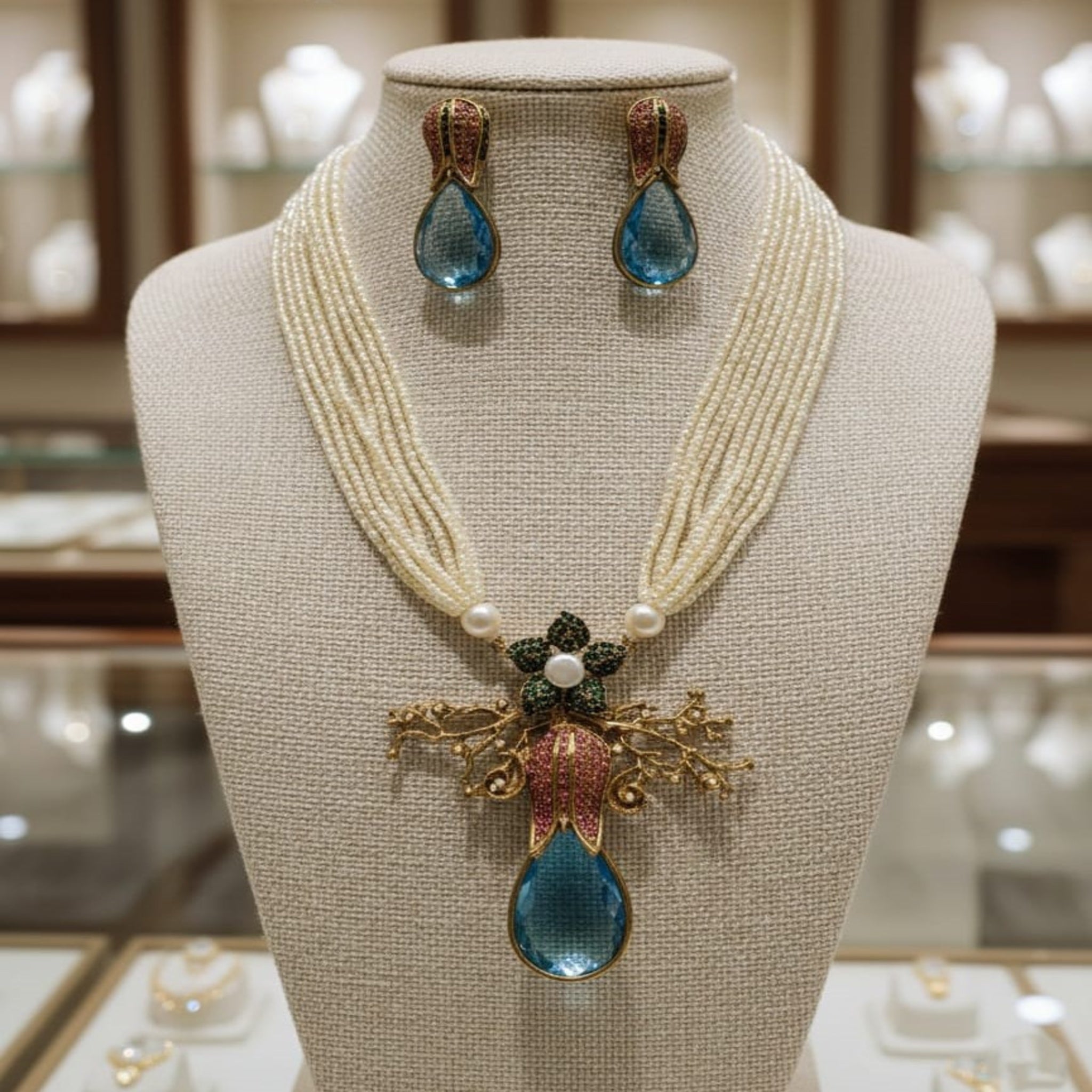 Royal Heritage Floral Medallion Mala Set (FDM125)