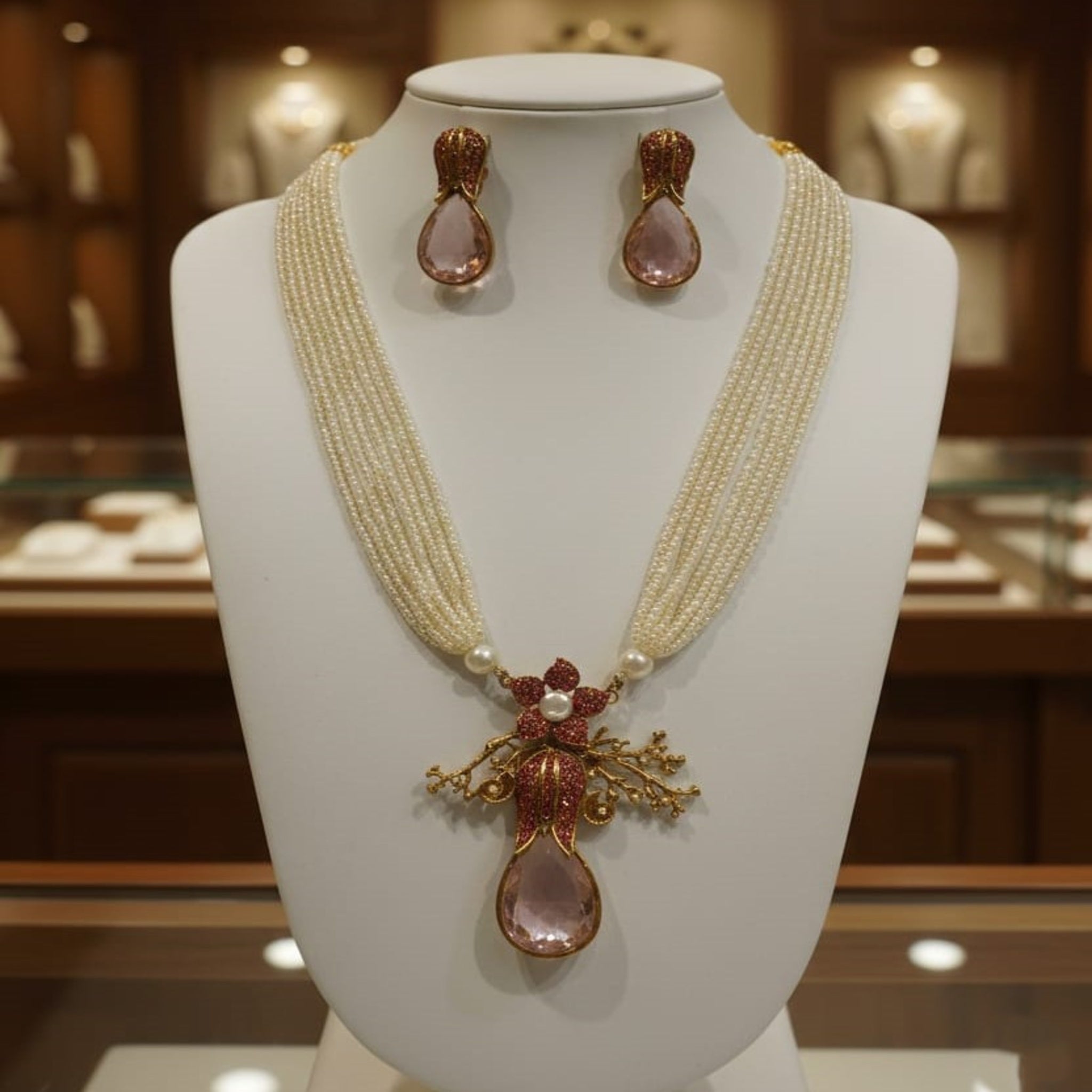 Royal Heritage Floral Medallion Mala Set (FDM125)