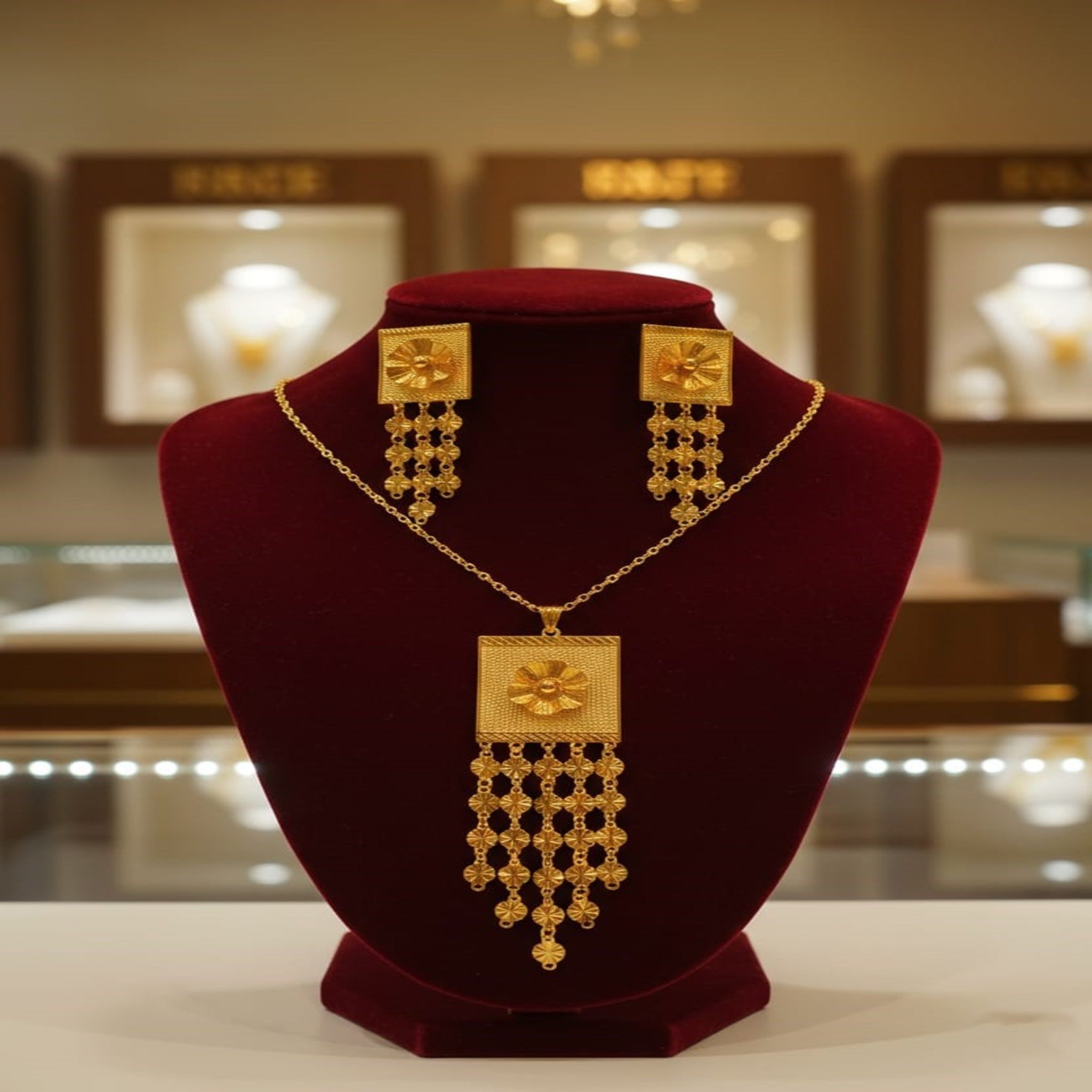 Royal Antique Gold-Plated Pearl Mala (FDL74)