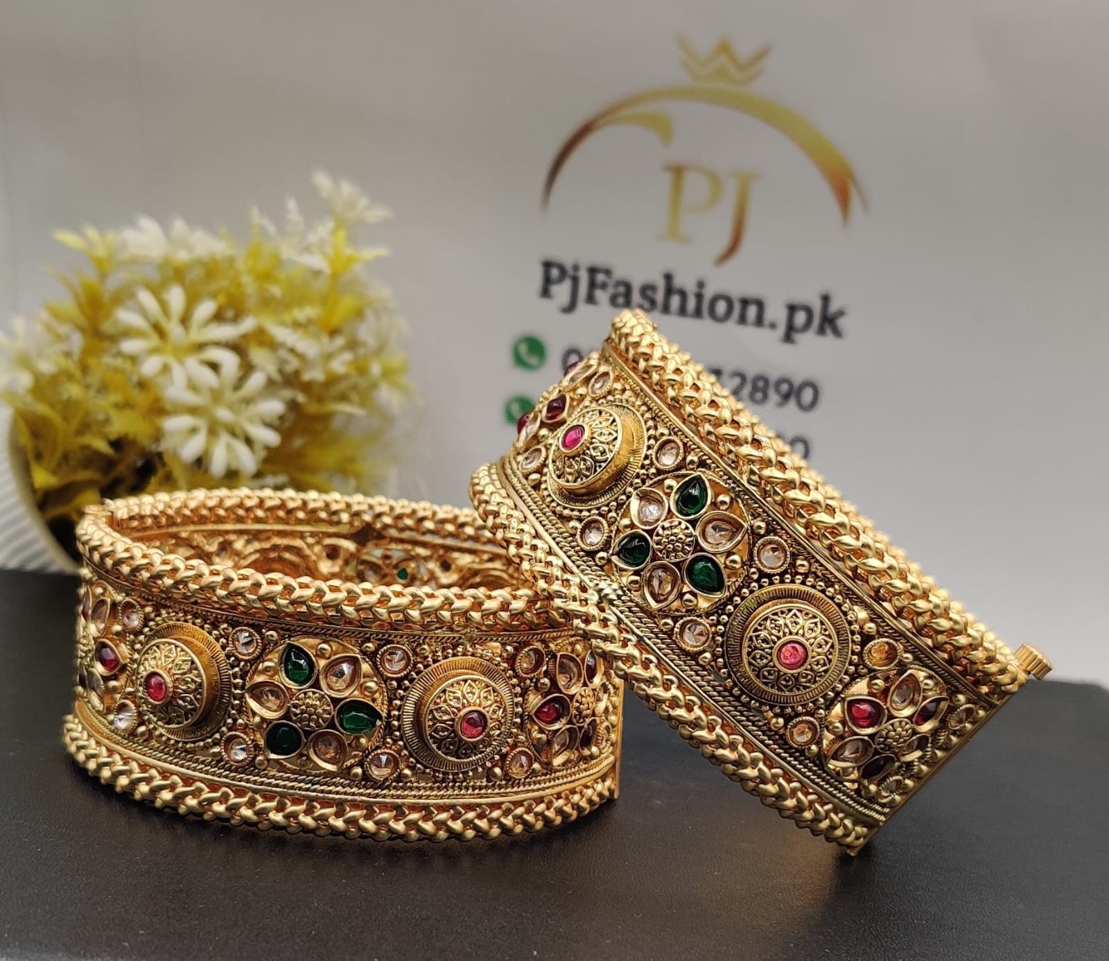 Heritage Artisan Gold Kada Pair (FSKB180)
