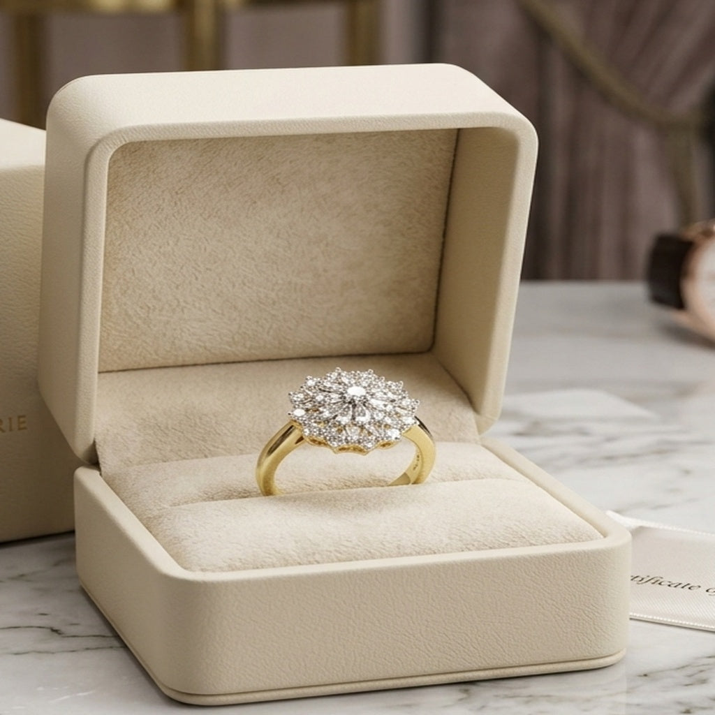 Cluster Diamond Halo Ring (FSR209)