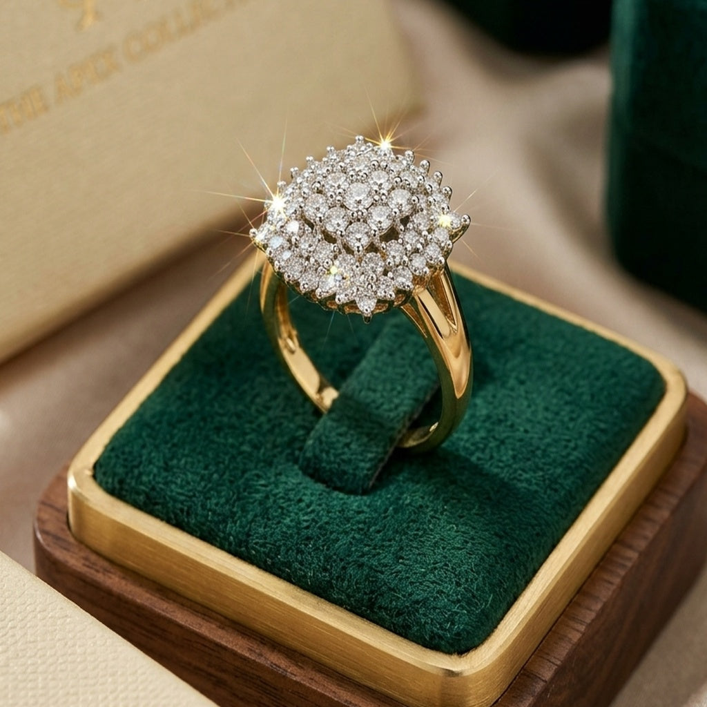 Cluster Diamond Halo Ring (FSR209)