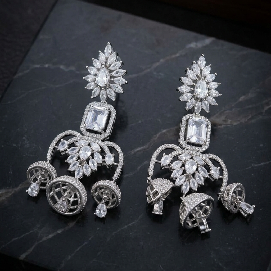 AD Jhumka Chandelier Earrings (FSE311)