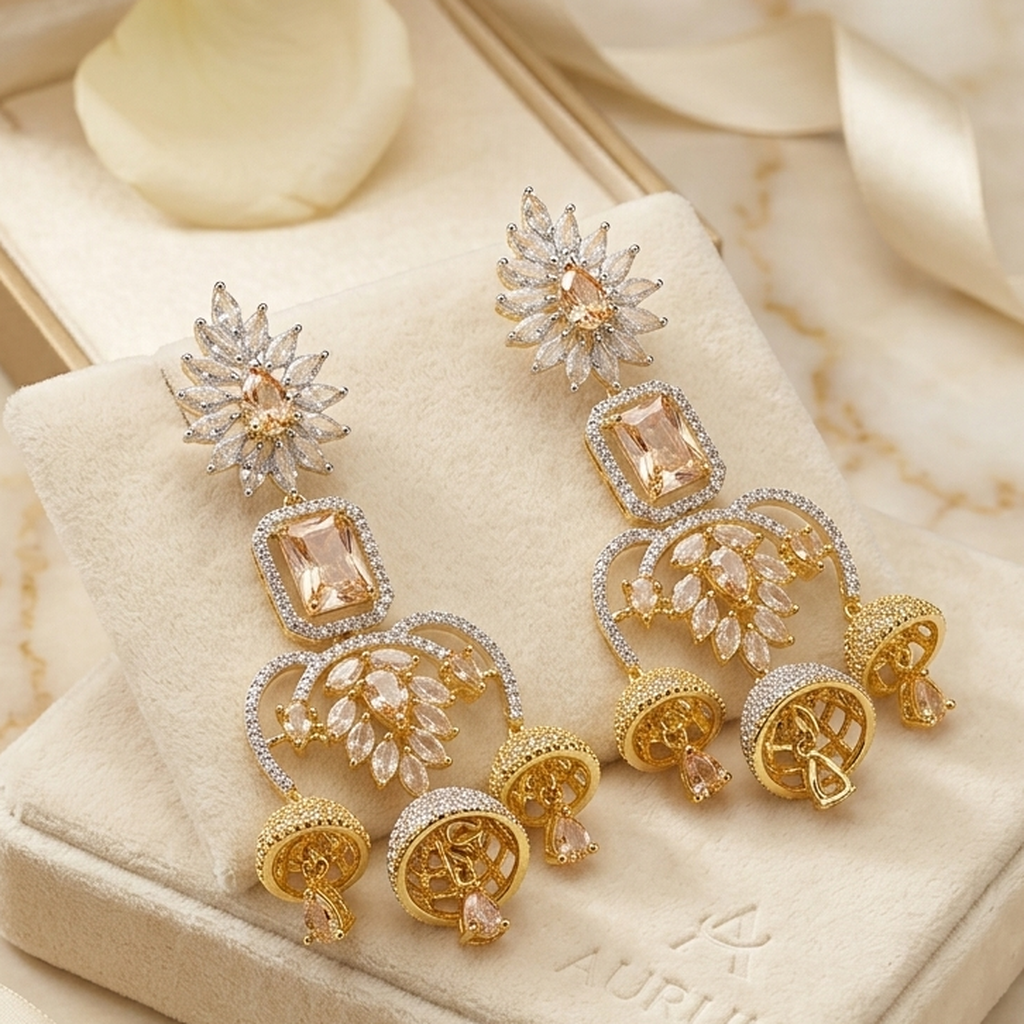 AD Jhumka Chandelier Earrings (FSE311)