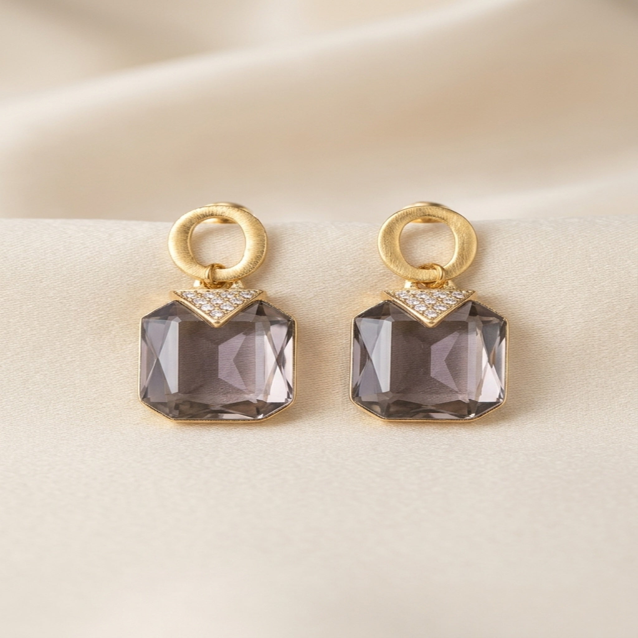 Sapphire Geo Drop Earrings (ES97)