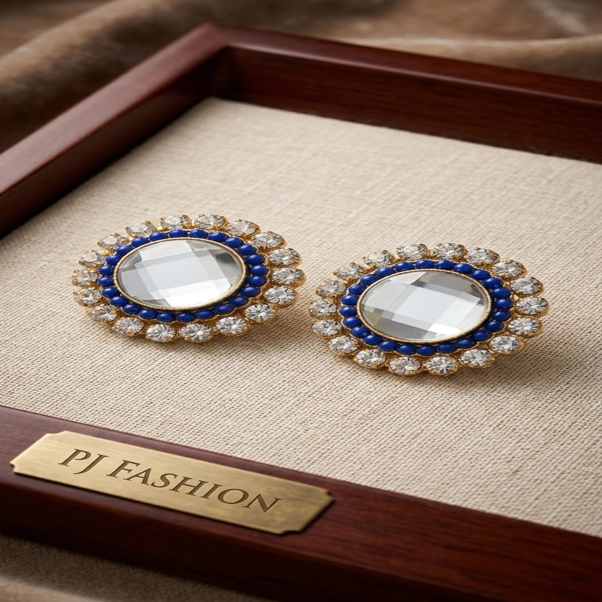 Cobalt Halo Royal Studs (Es111)