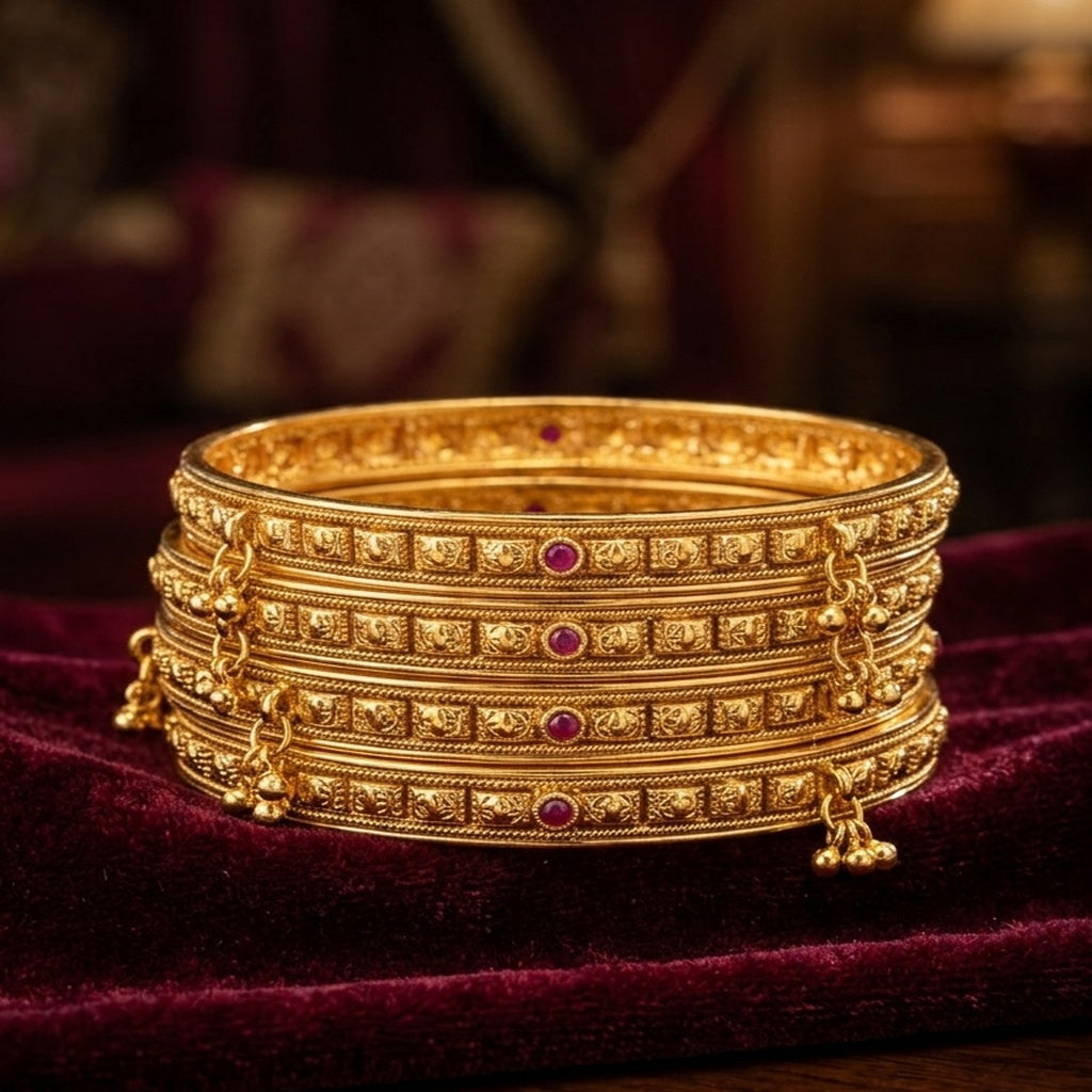 Kashimiri Gold Heritage Bangles Set (FSB204)