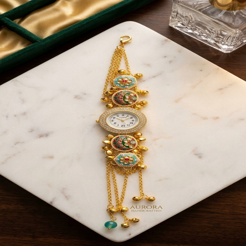 Handcrafted Meenakari Watch Bracelet