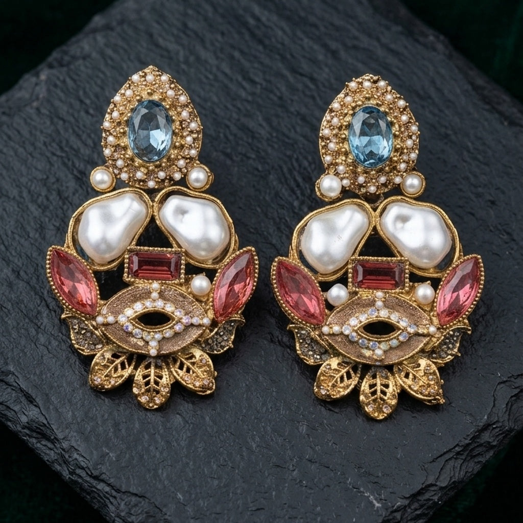 Antique Gold Vintage Earrings (FSE290)